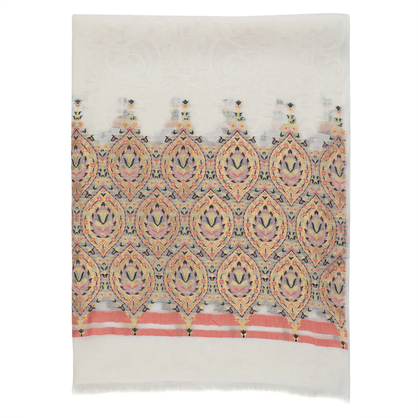 Off White Jacquard Bamberg/Tencel Dupatta