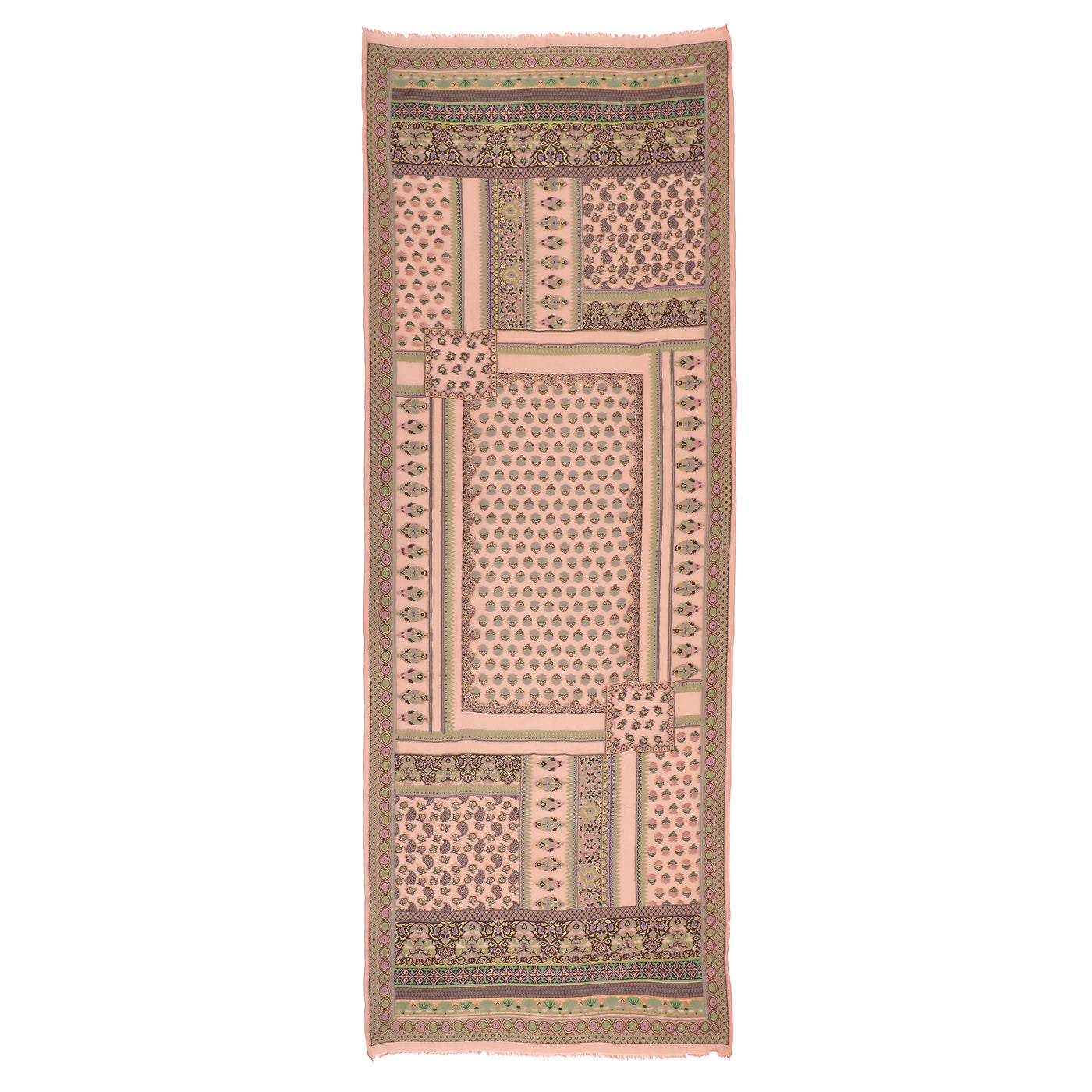 Peach Jacquard Silk/Zari Blend Dupatta