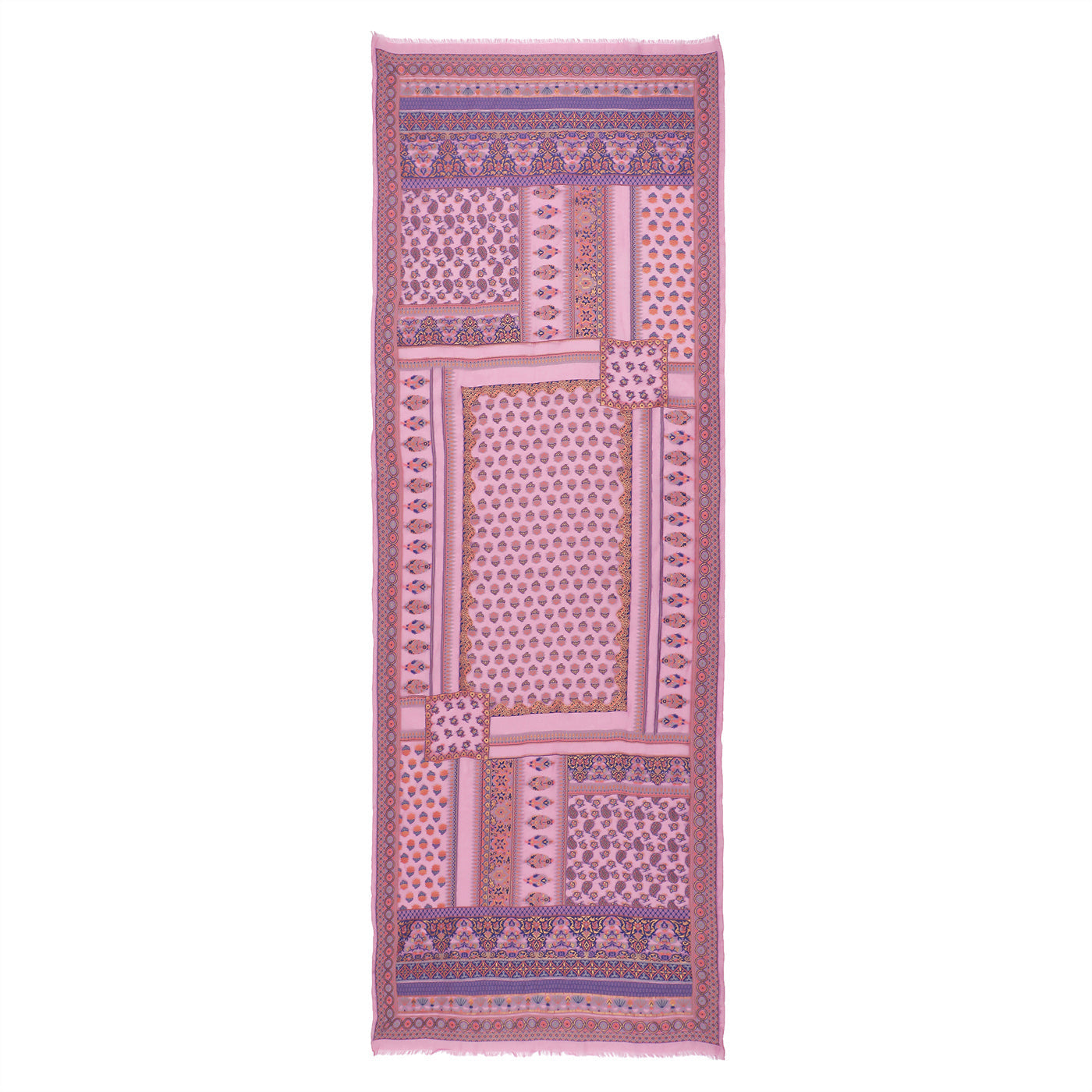 Mauve Jacquard Silk/Zari Blend Dupatta