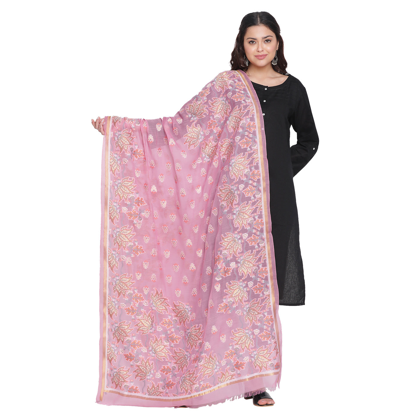Mauve Jacquard Blend Dupatta