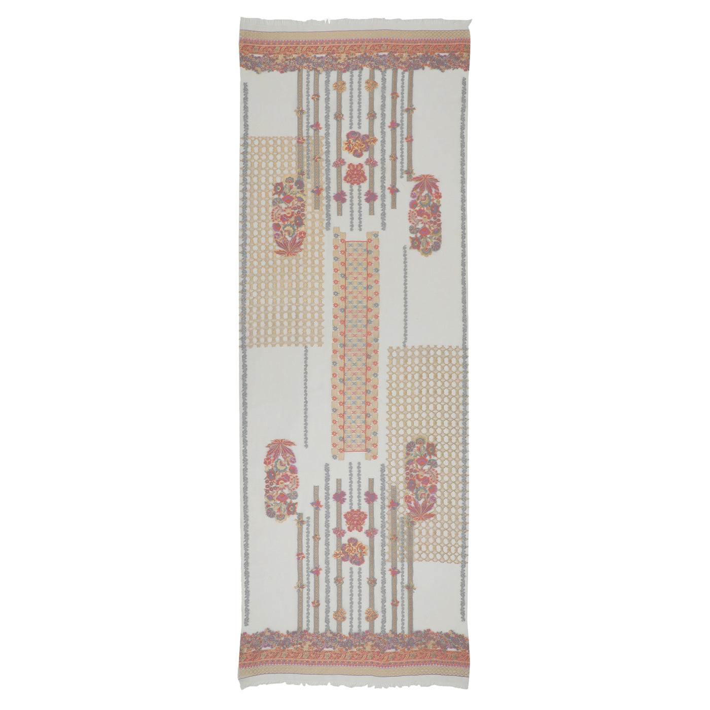 Grey Jacquard Tencel/Metallic Blend Dupatta