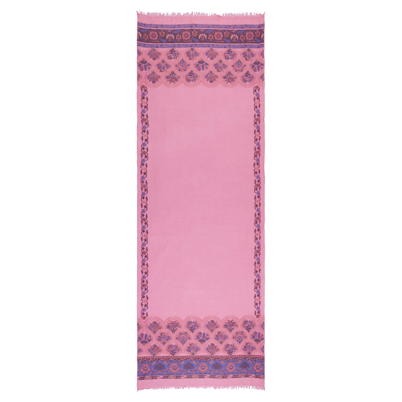 Pink Cupro Metallic Tencel Woven Design Dupatta