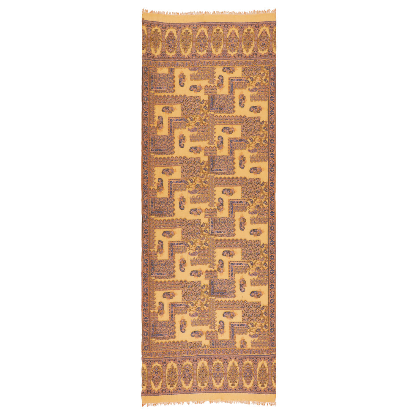 Mustard Silk Metallic Tencel Woven Design Dupatta