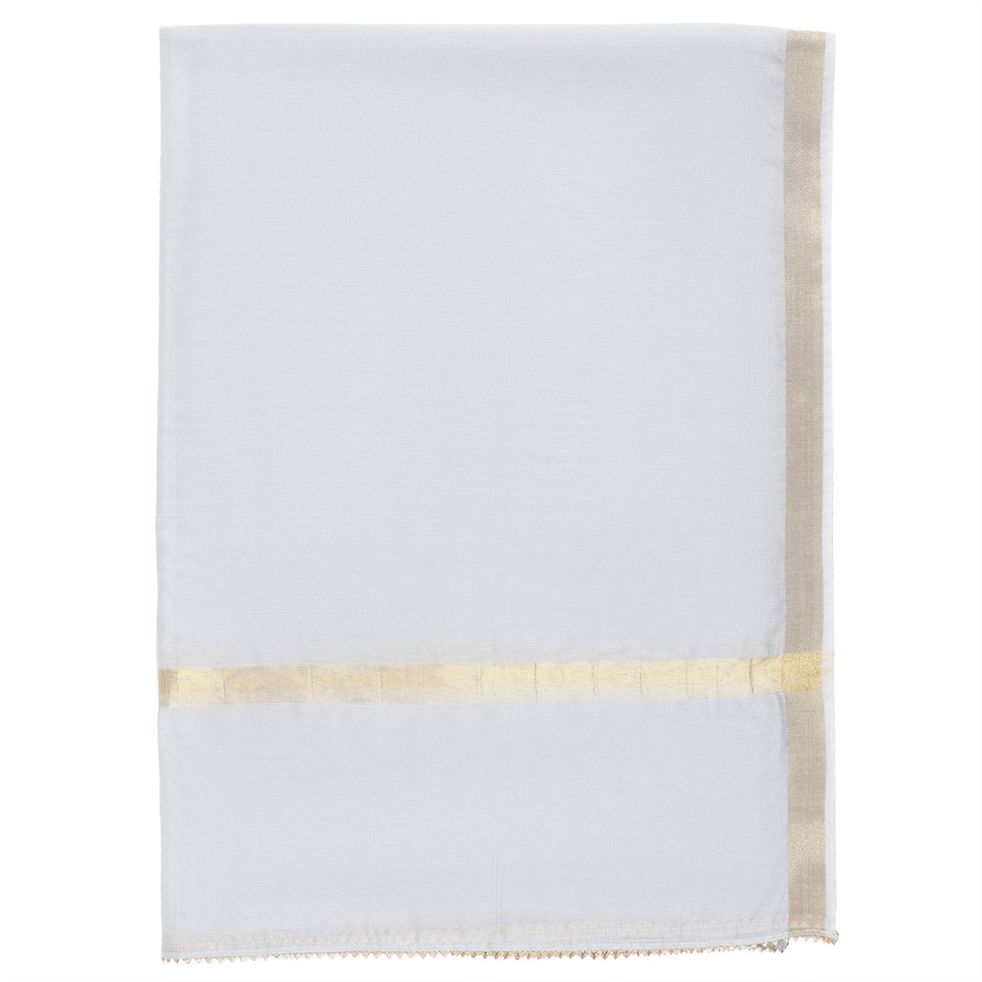 Grey Polyester Cotton Plain Dobby Dupatta