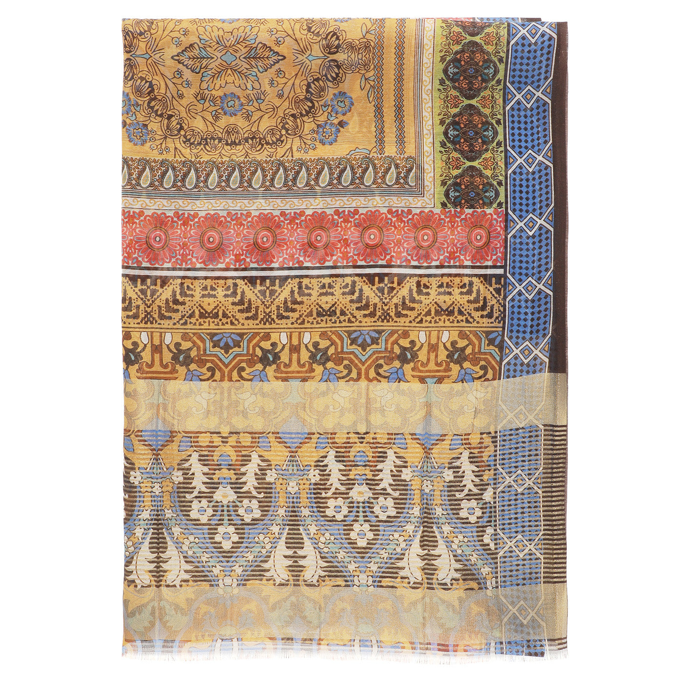 Luxurious Designed  Metallic Silk Tencel  Printed Dupatta