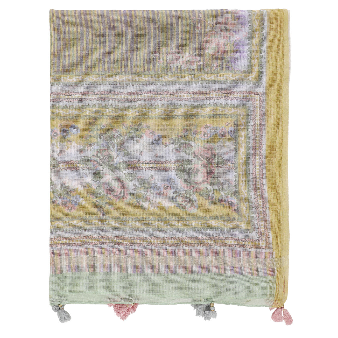 Metallic Shimmering Printed Cotton Dupatta