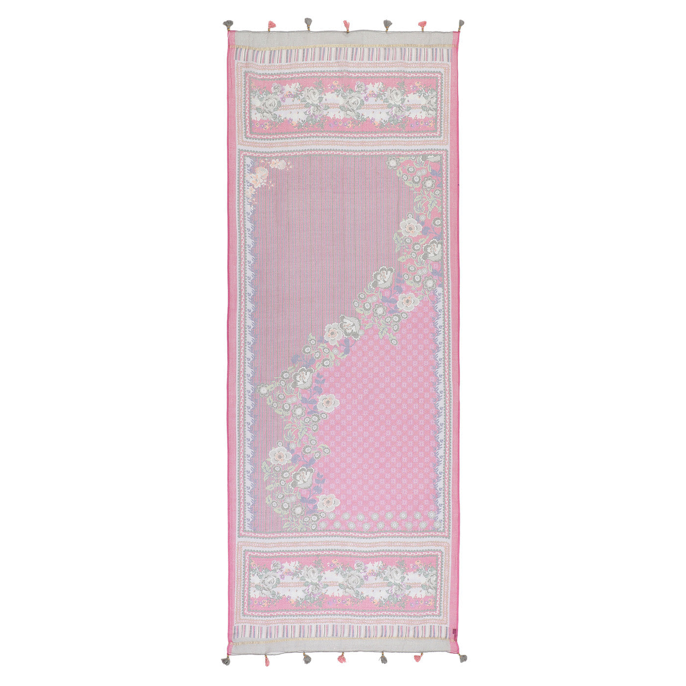 Mauve Coloured Cotton Flower Printed Dupatta