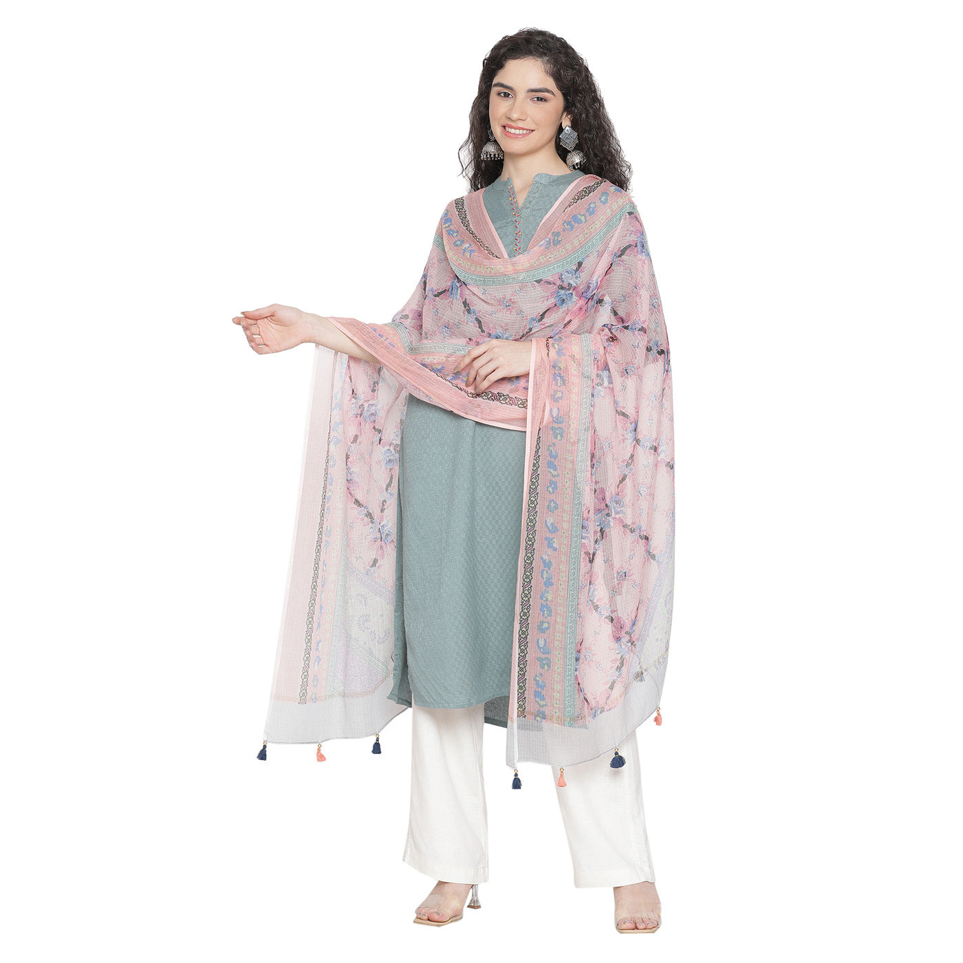 Silk Cotton Printed Dupatta