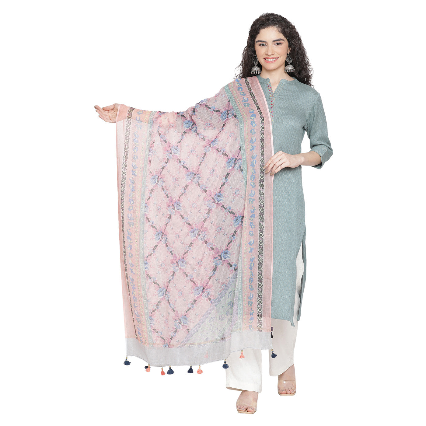 Silk Cotton Printed Dupatta