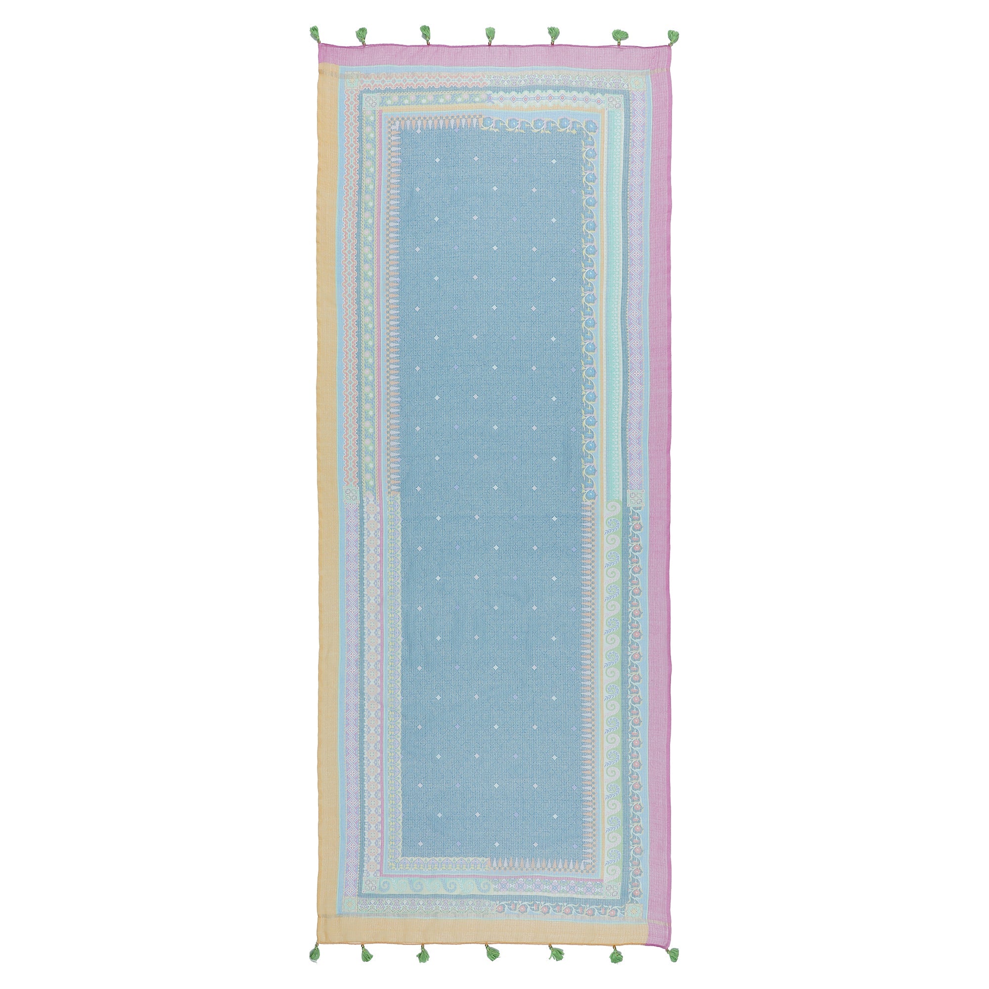 Aanya: Blush Cascade Printed Cotton Silk Dupatta