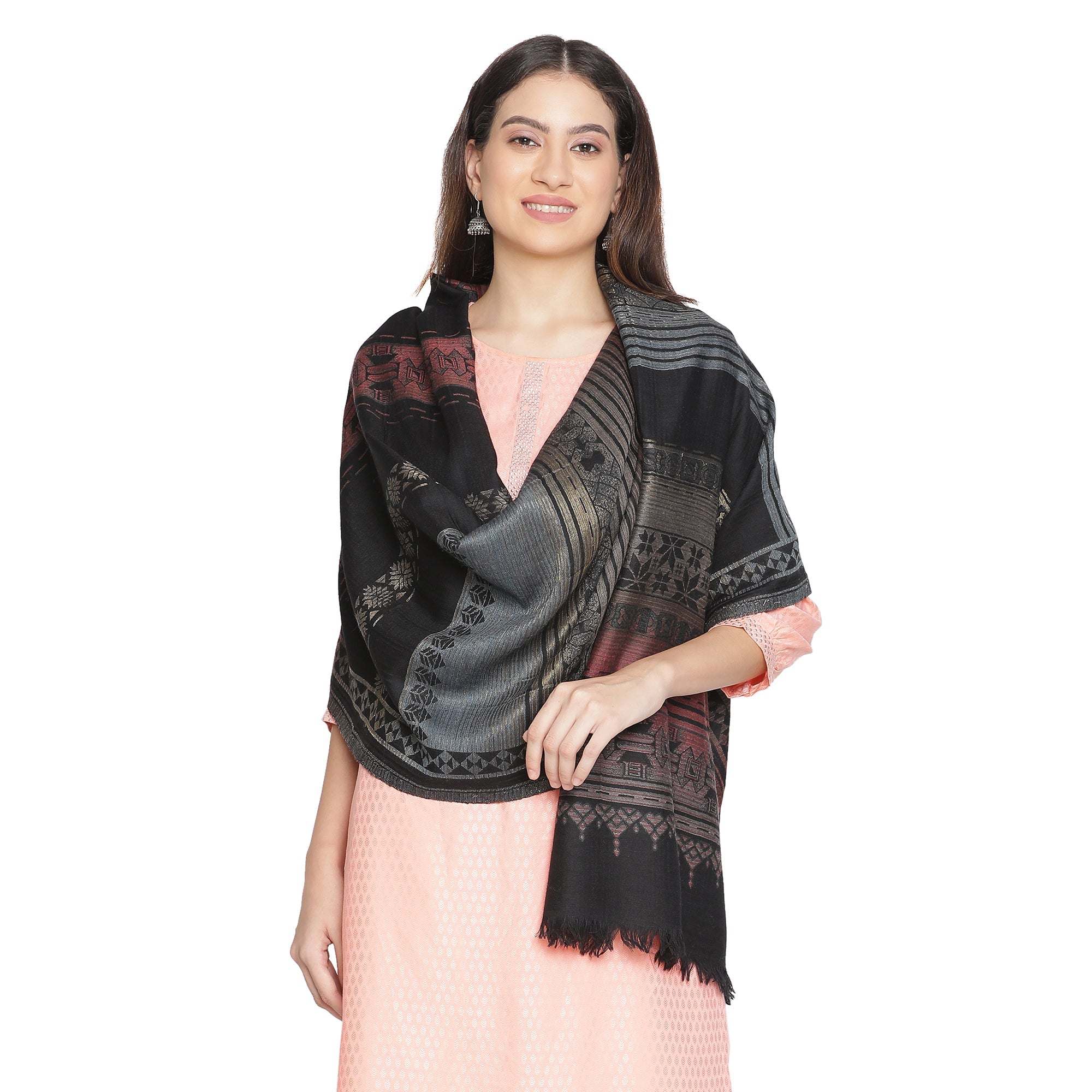 Wool Woven Design Zoya Ethnic Shawl