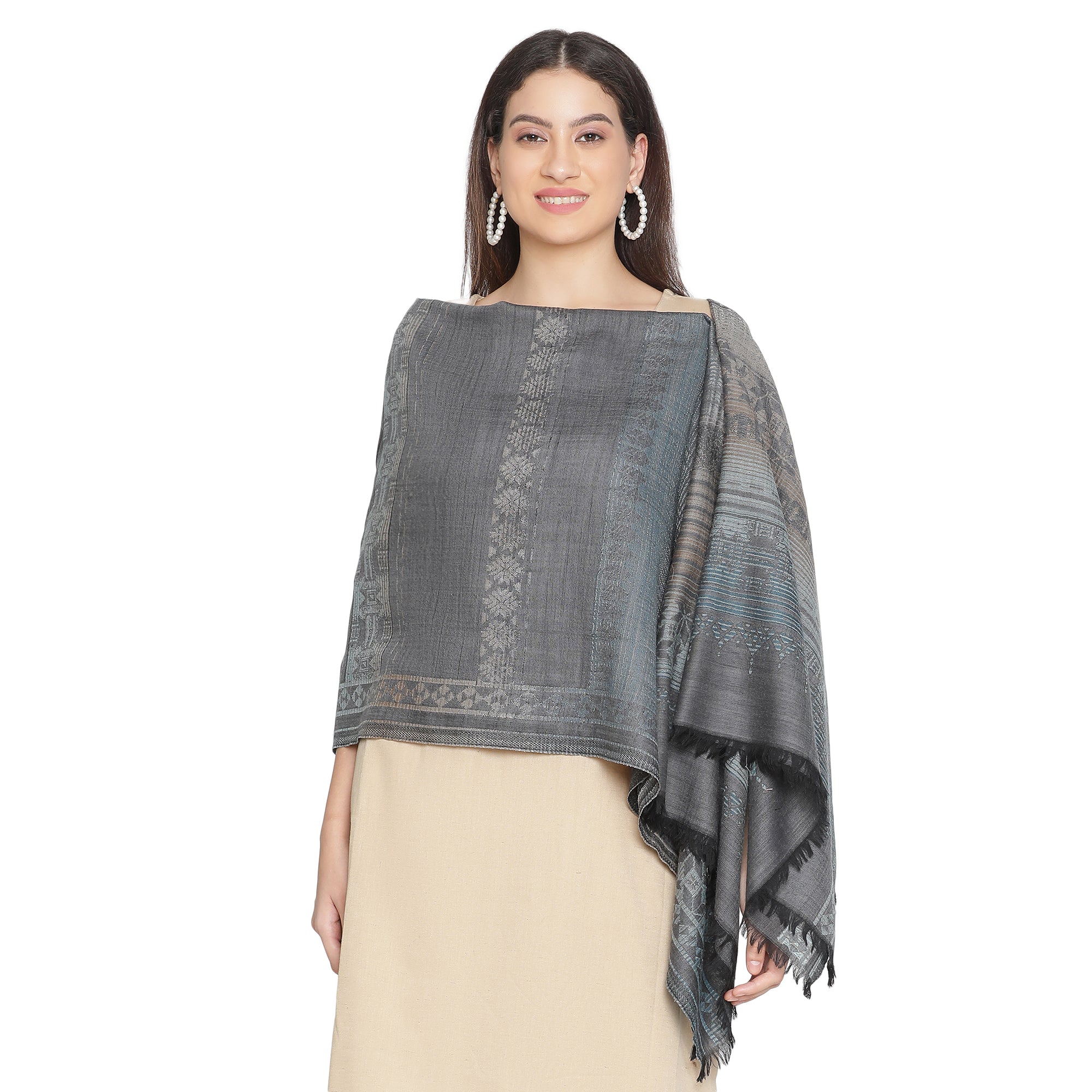 Wool Woven Design Zoya Ethnic Shawl