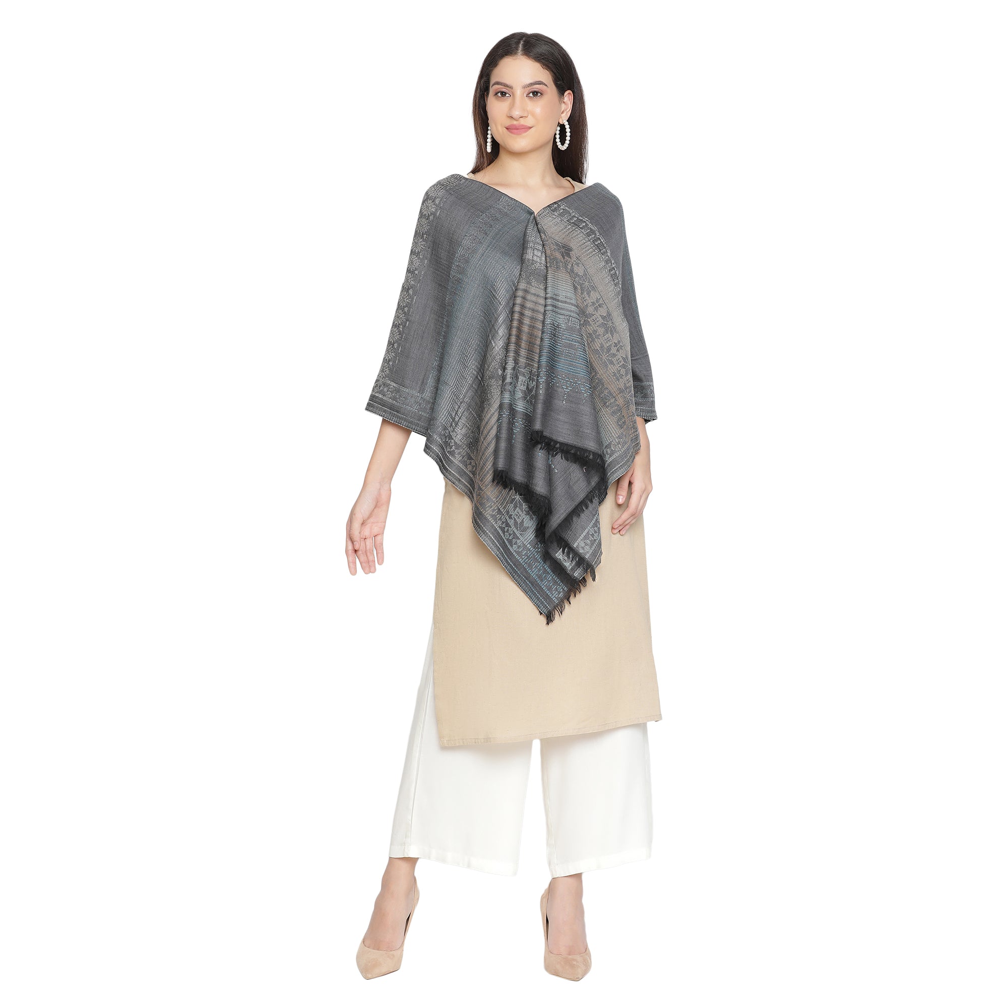 Wool Woven Design Zoya Ethnic Shawl