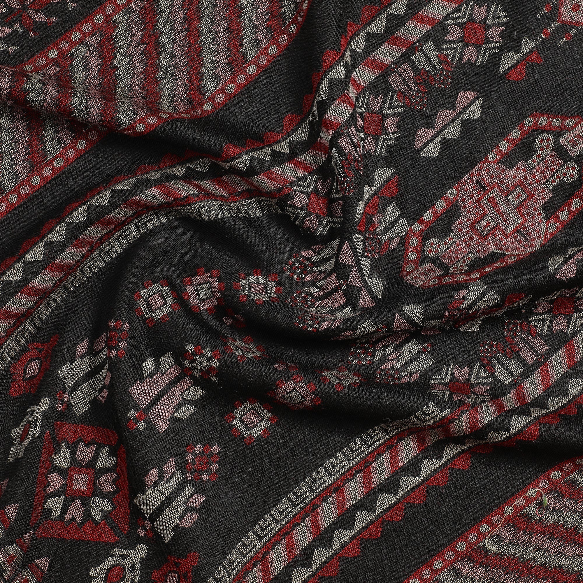 Stunning Mahi Design Woven Design Wool Shawl