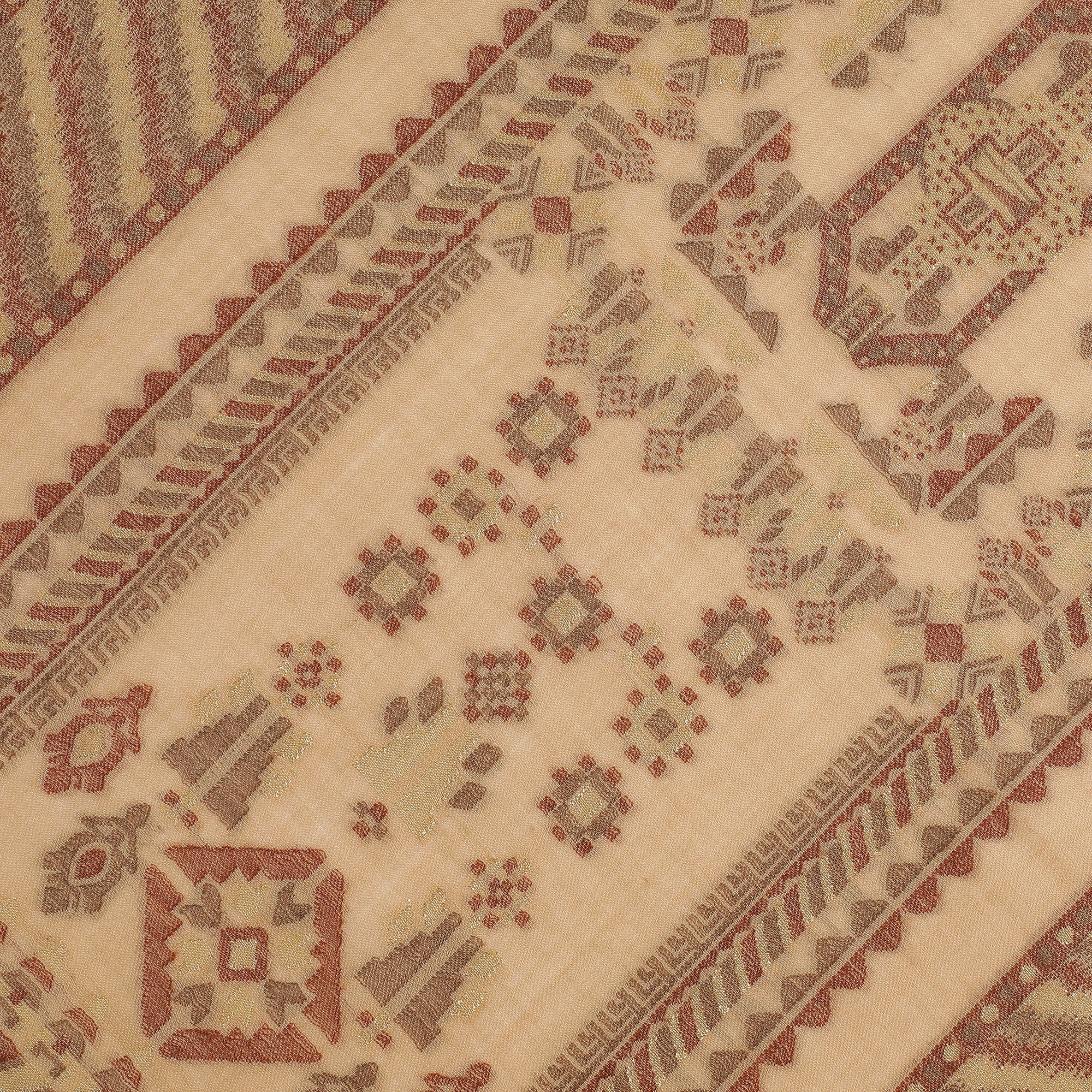 Stunning Mahi Design Woven Design Wool Shawl