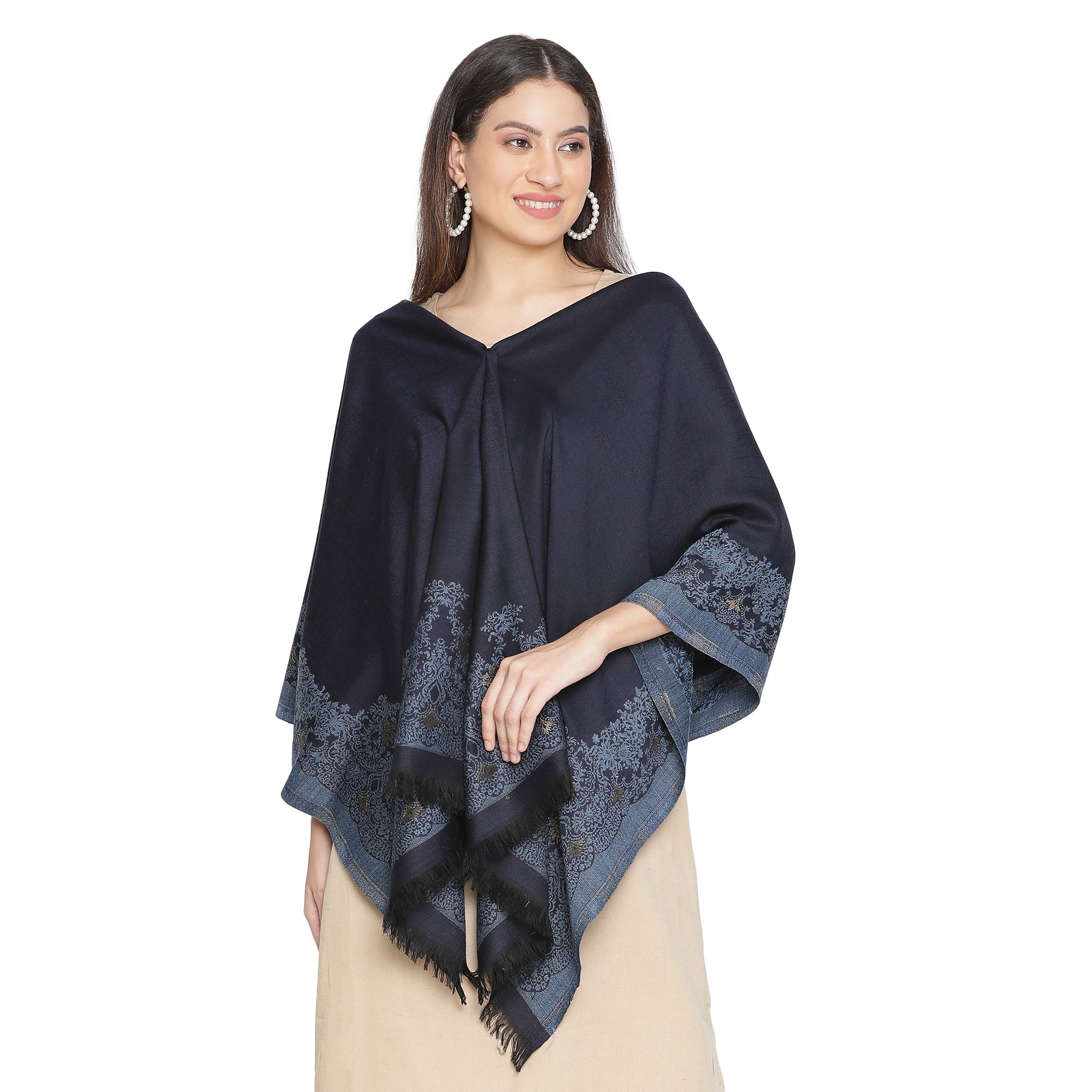 Daphne Woven Design Woolen Shawl