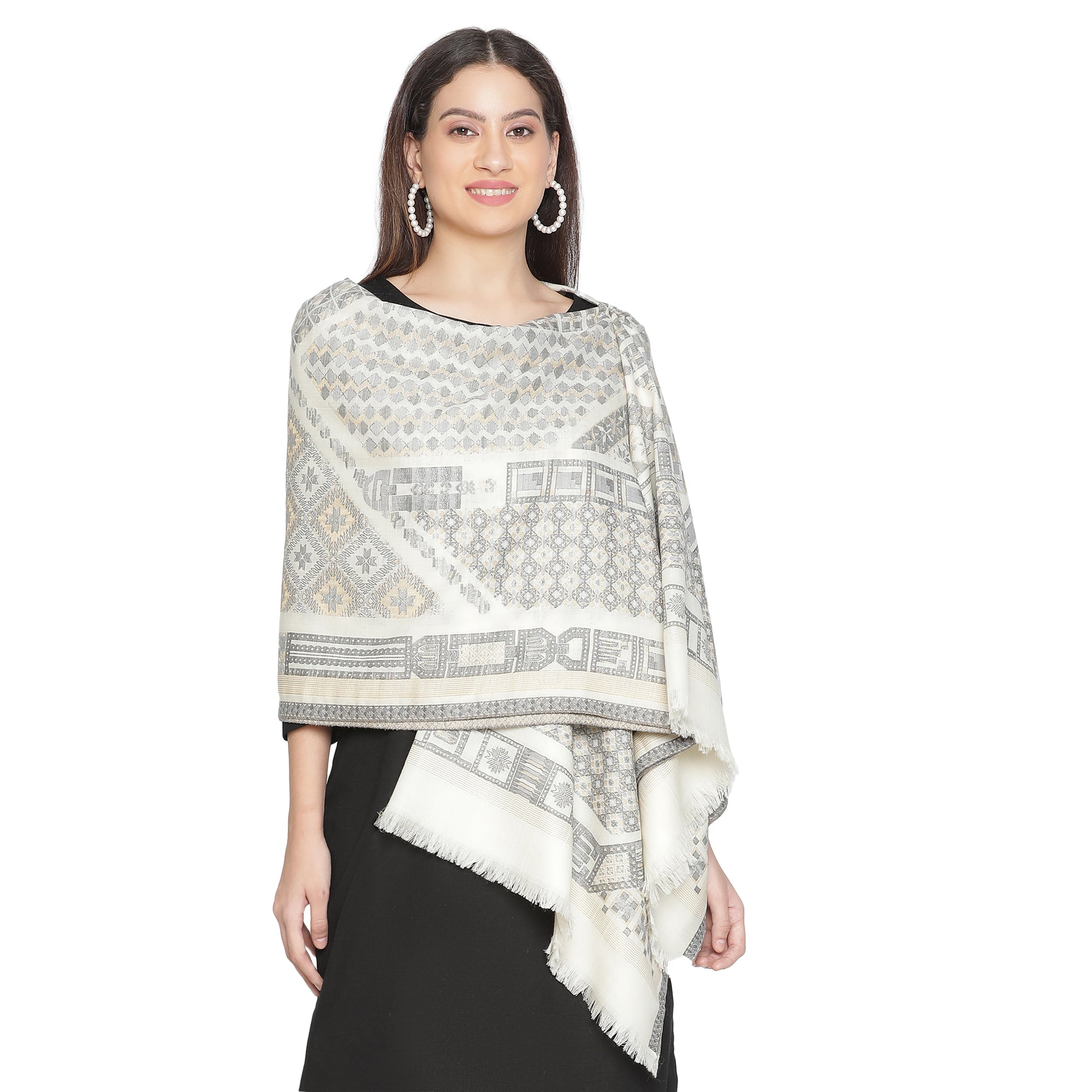 Mirza Woven Design Woolen Shawl
