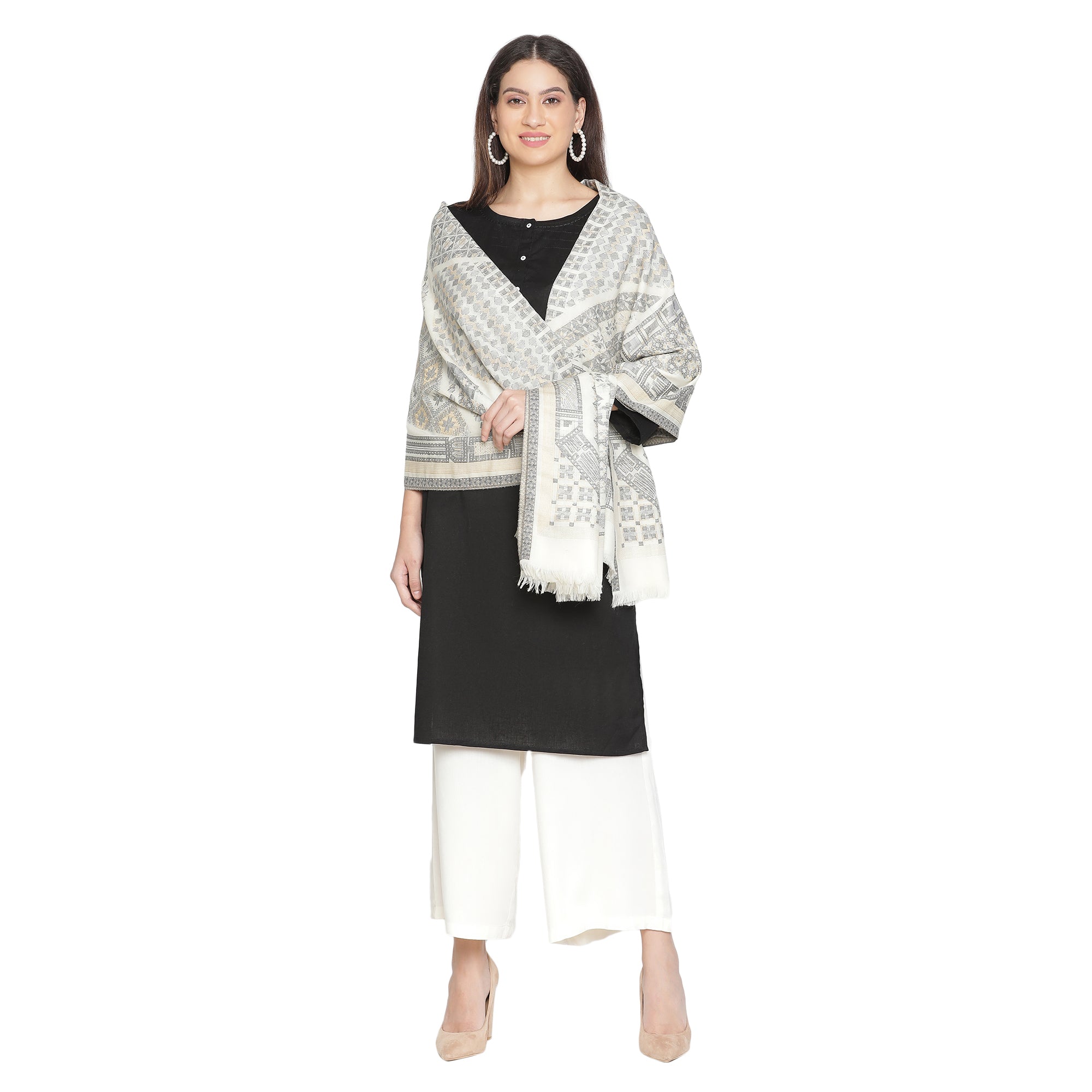 Mirza Woven Design Woolen Shawl
