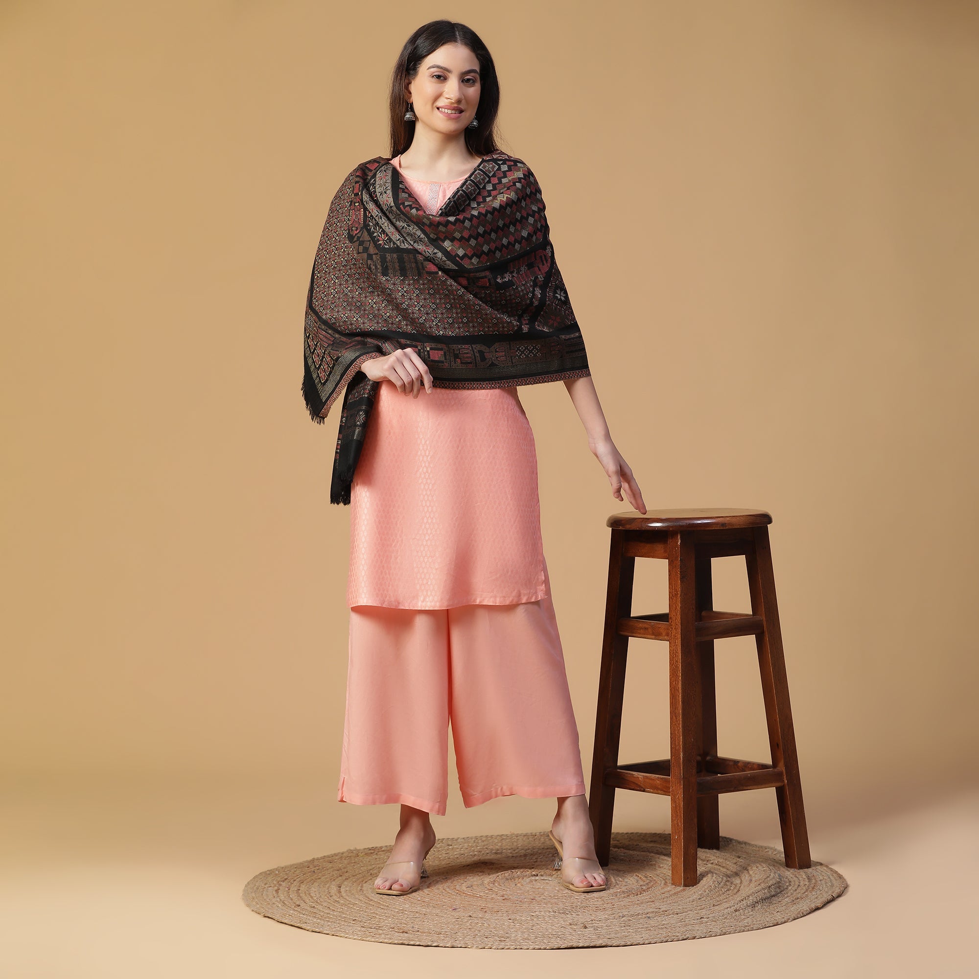 Mirza Woven Design Woolen Shawl