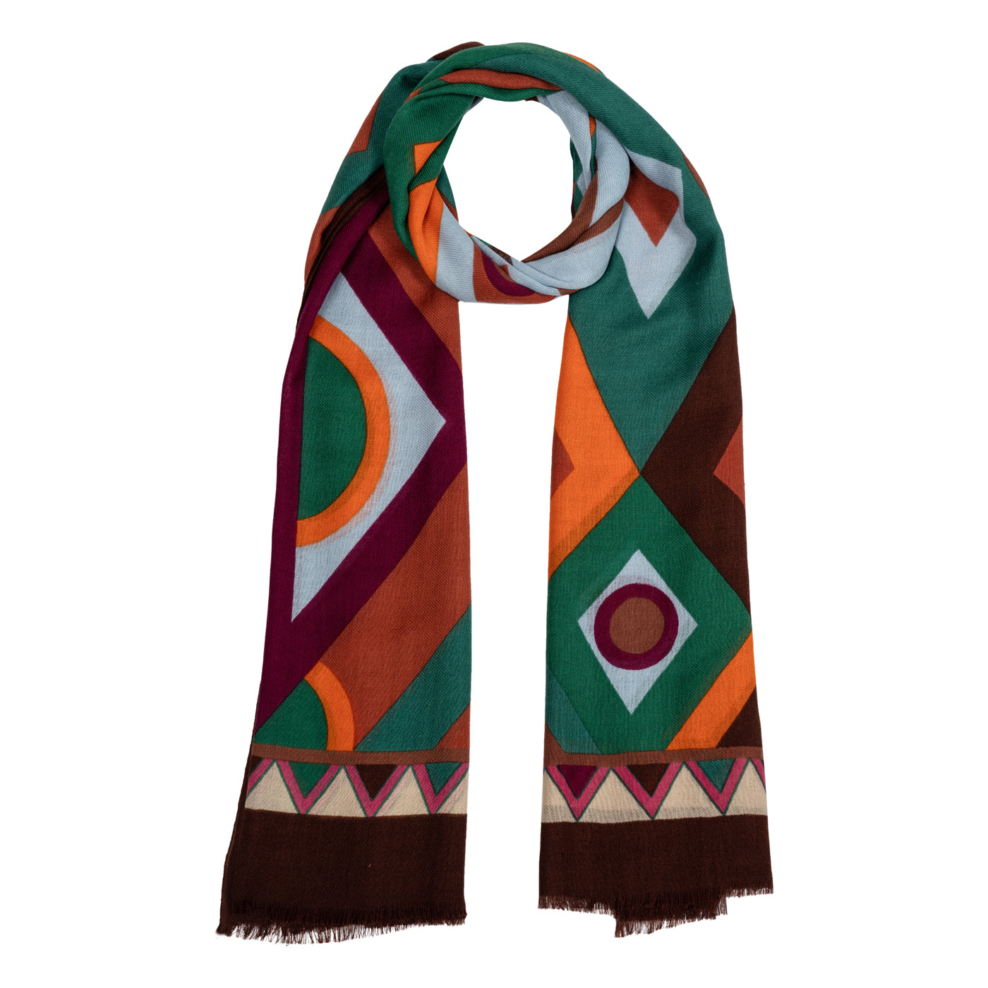 Building Blocks Green Shawl