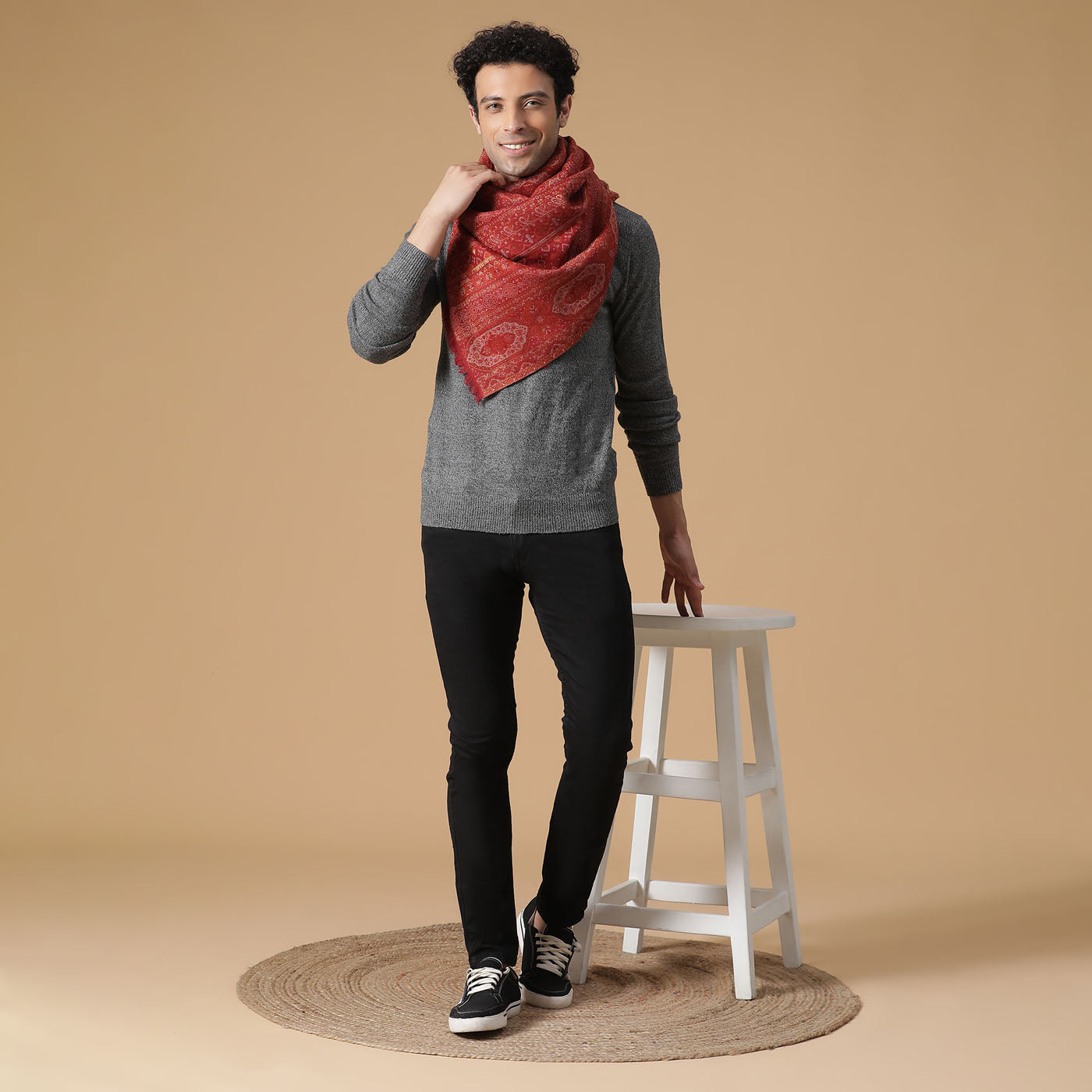 Wool Metallic Men Muffler