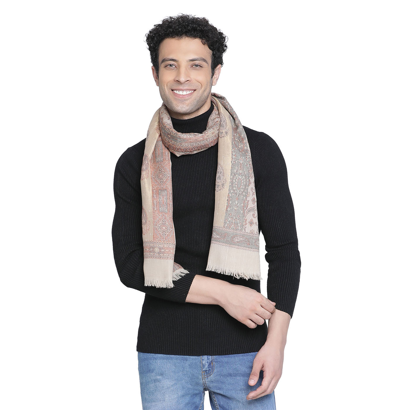 Woven Design Wool Lurex Muffler