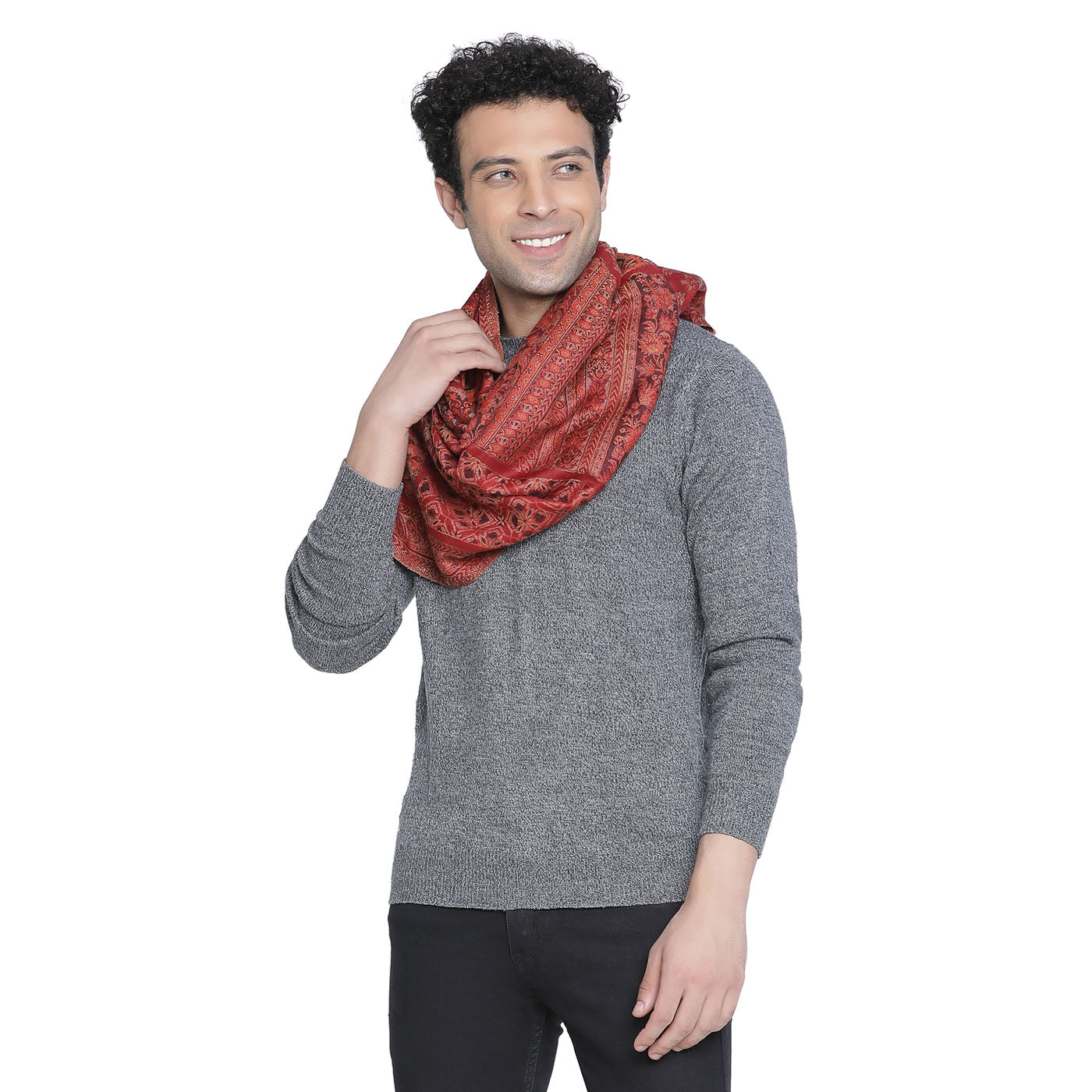 Wool Lurex Woven Design Muffler