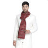 Hussain Dark Marron Wool Metallic Jacquard Muffler