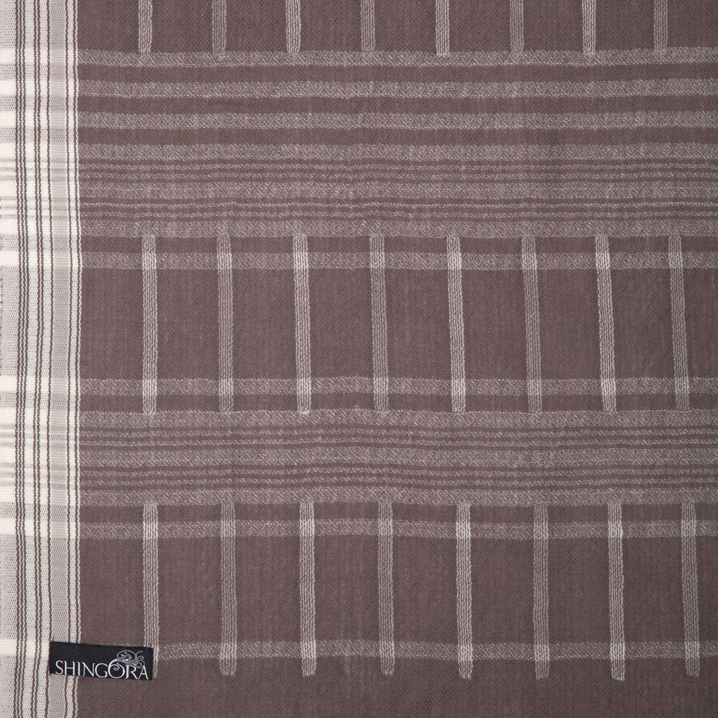 Candid Checks Beige Lohi Shawl