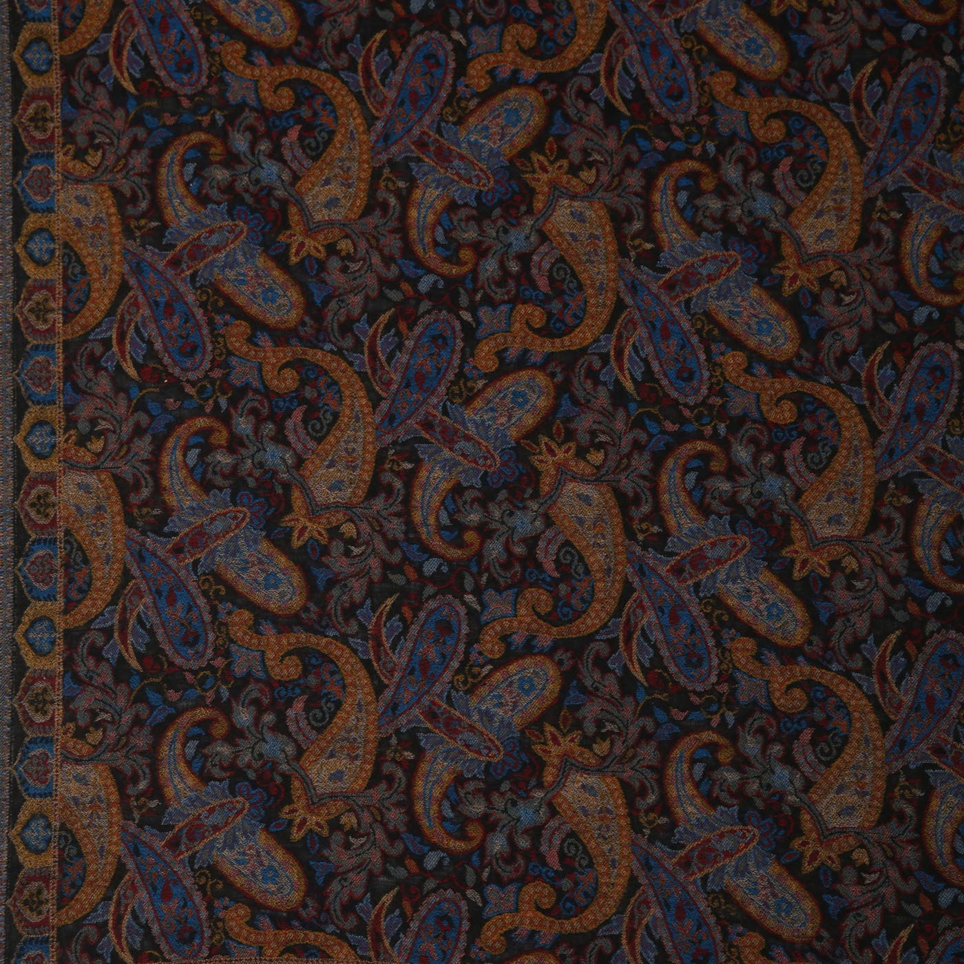 Navodari Paisley Black Woolen Lohi Shawl