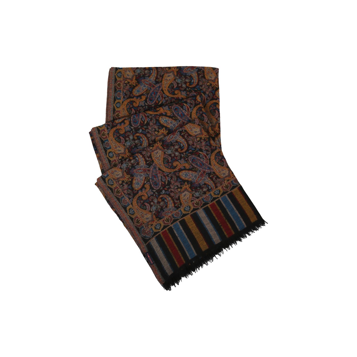 Navodari Paisley Black Woolen Lohi Shawl