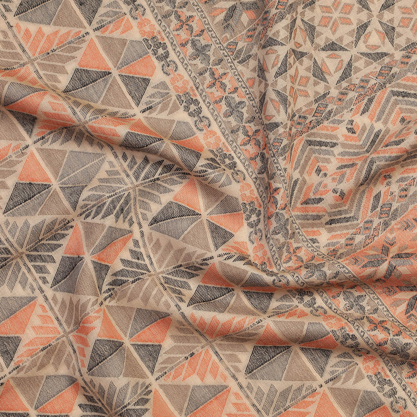 Daksh Dark Beige Wool Jacquard Lohi