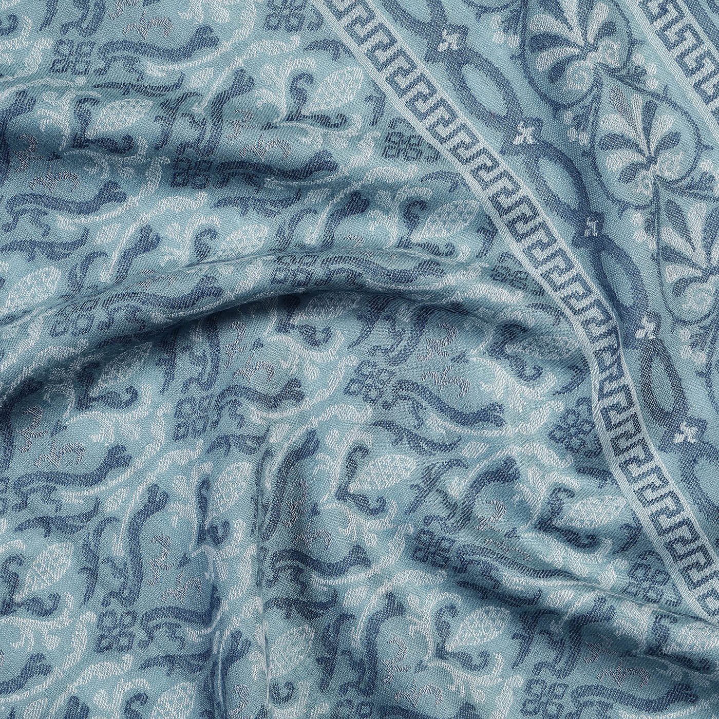 Ahmed Sky Blue Wool Jacquard Lohi