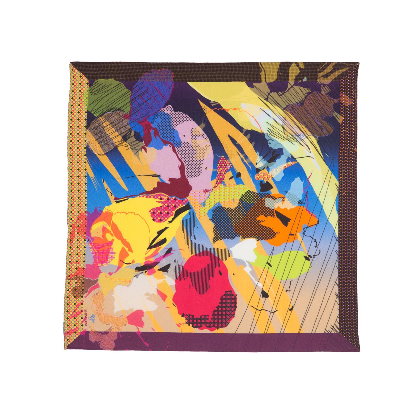 Digital Splash Printed Silk Pocket Square