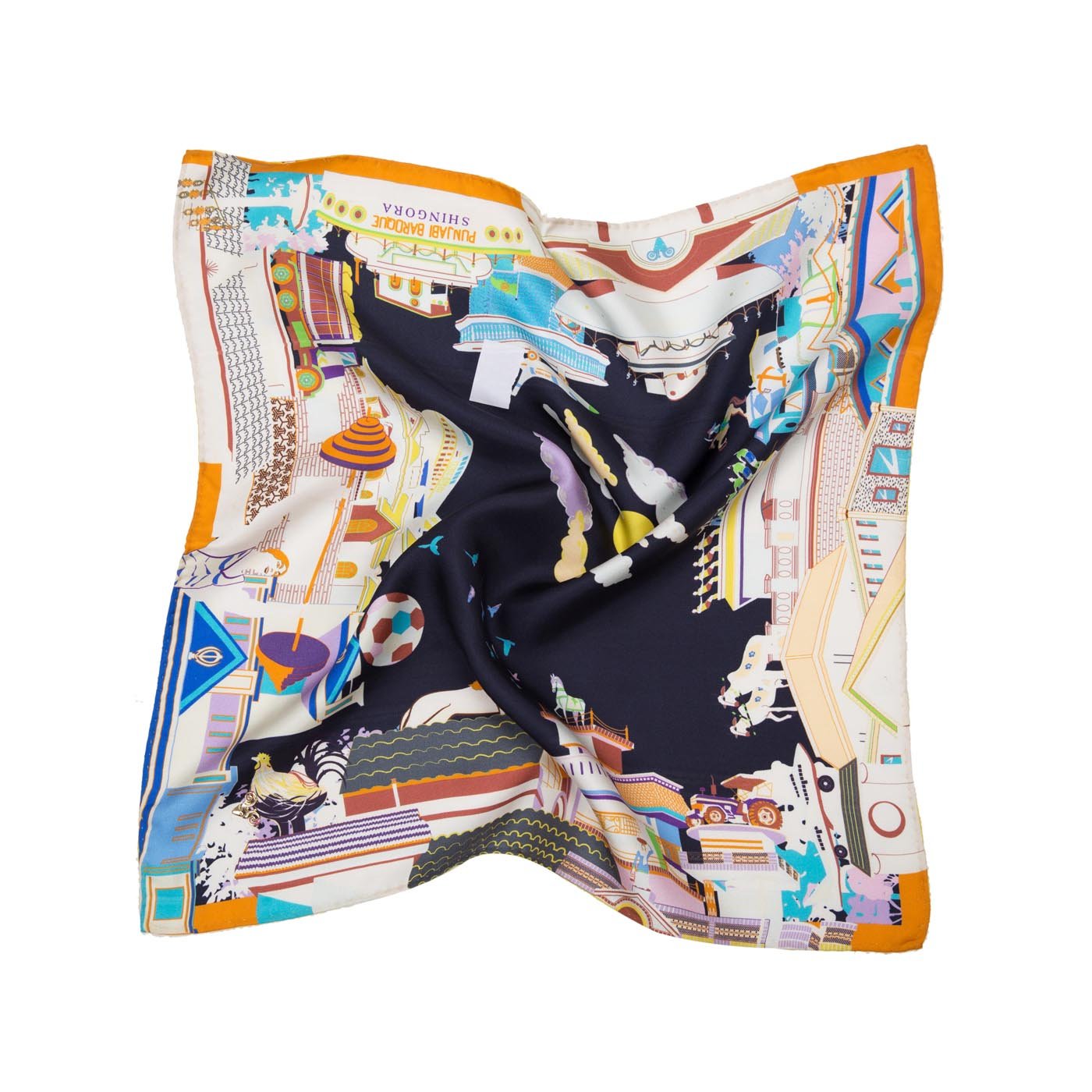 Punjab Baroque Silk Square