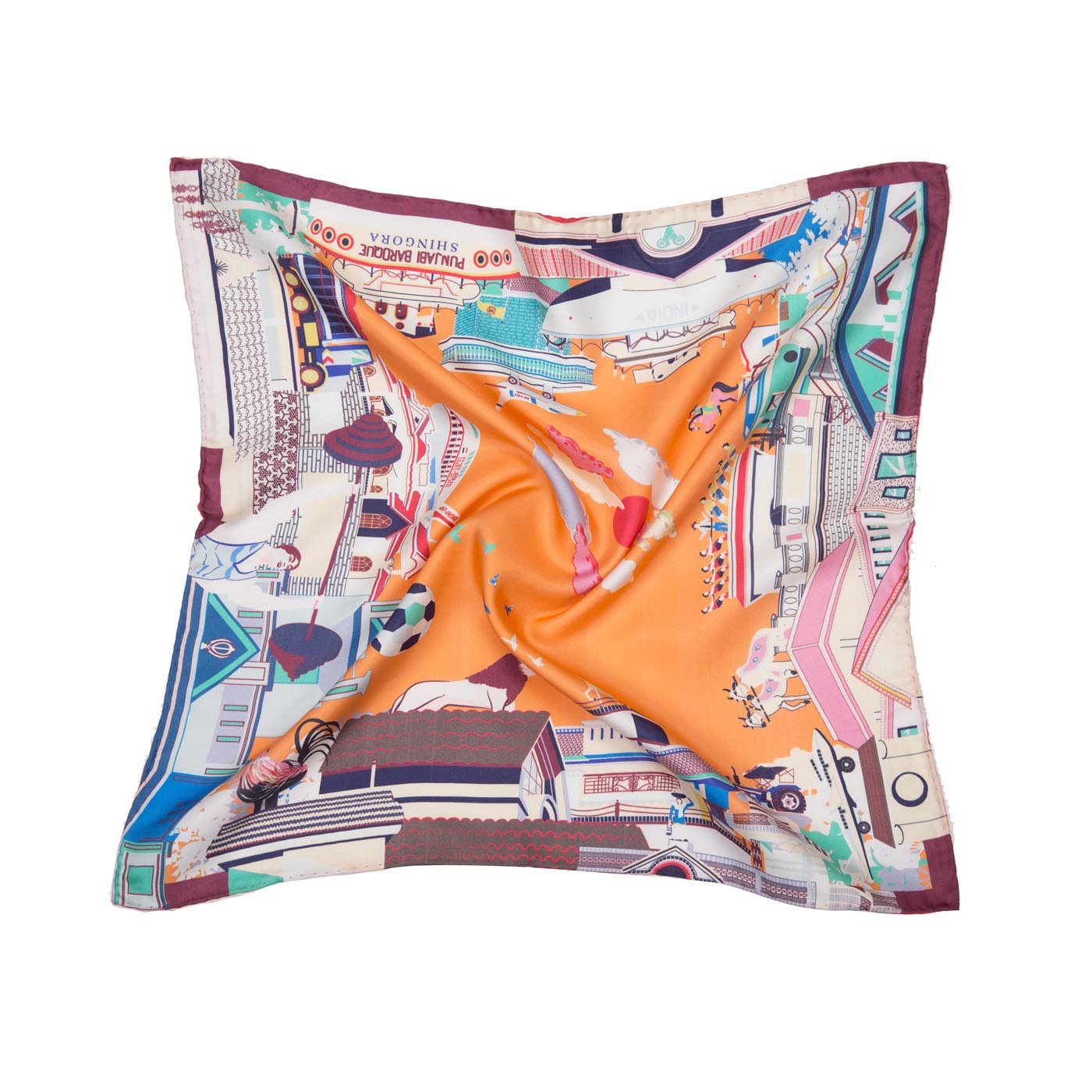 Punjab Baroque Silk Square