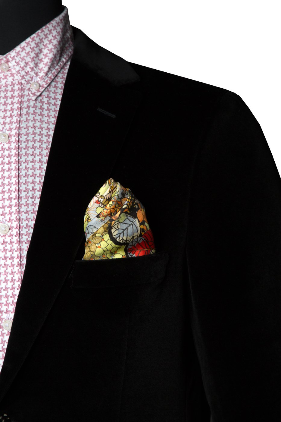 Trees Of India Printed Silk Pocket Square