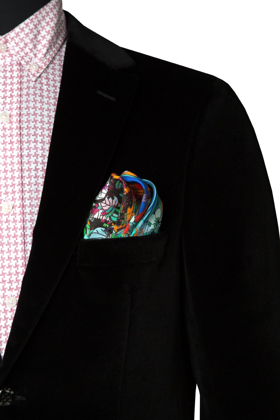 Trees Of India Printed Silk Pocket Square