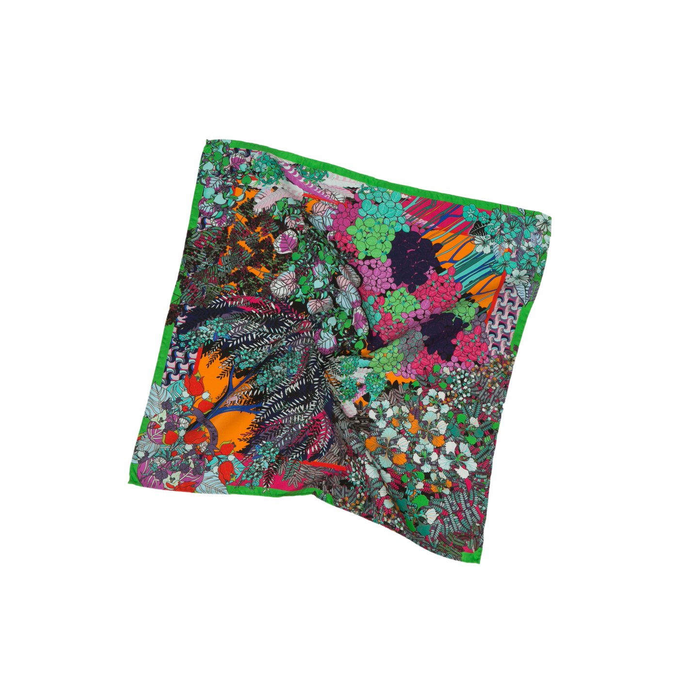 Trees Of India Printed Silk Pocket Square