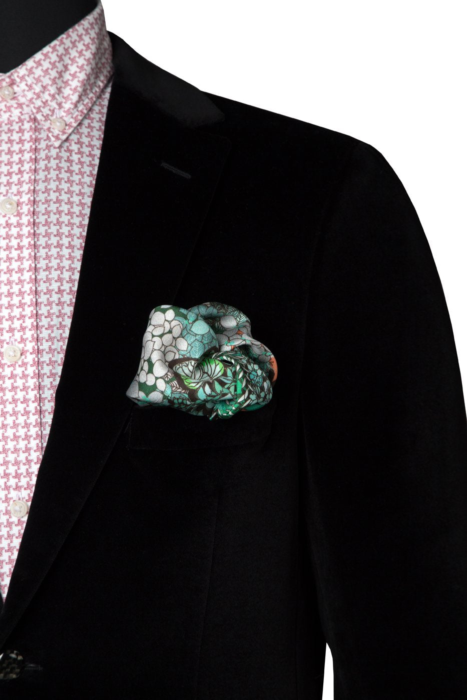 Trees Of India Printed Silk Pocket Square