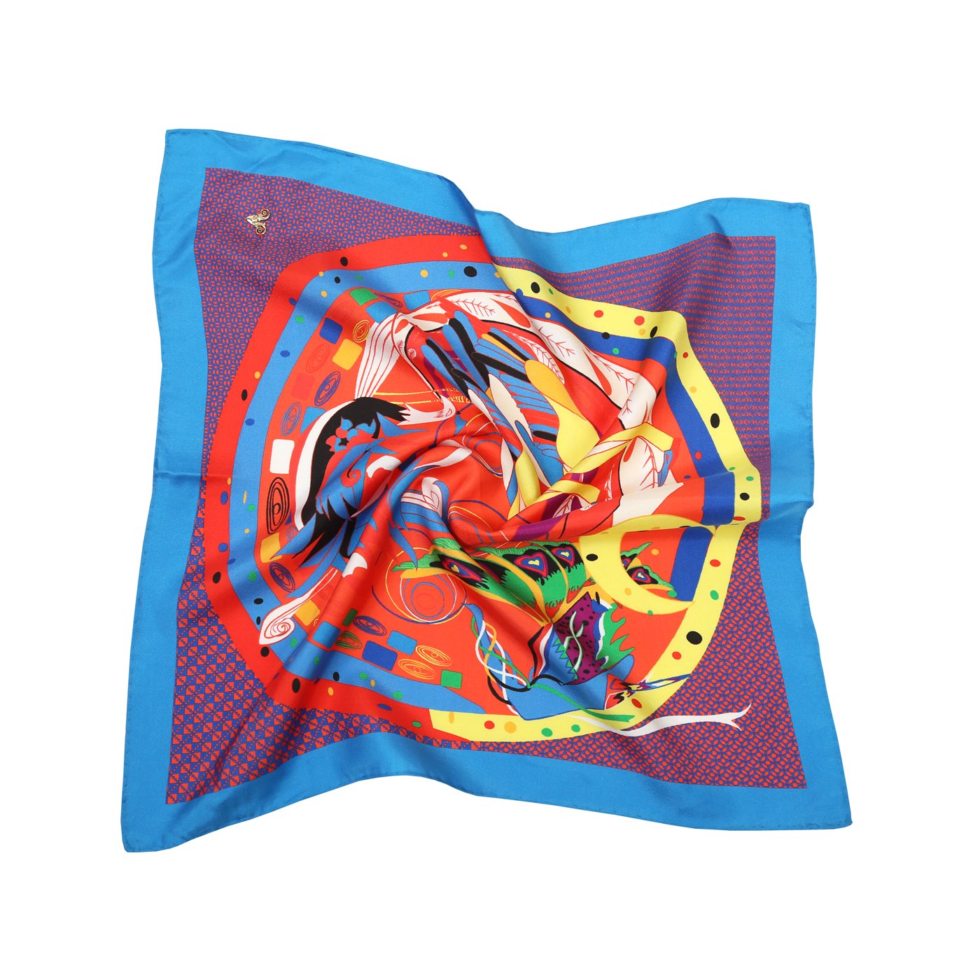 Underwater Moon Blue Pocket Square