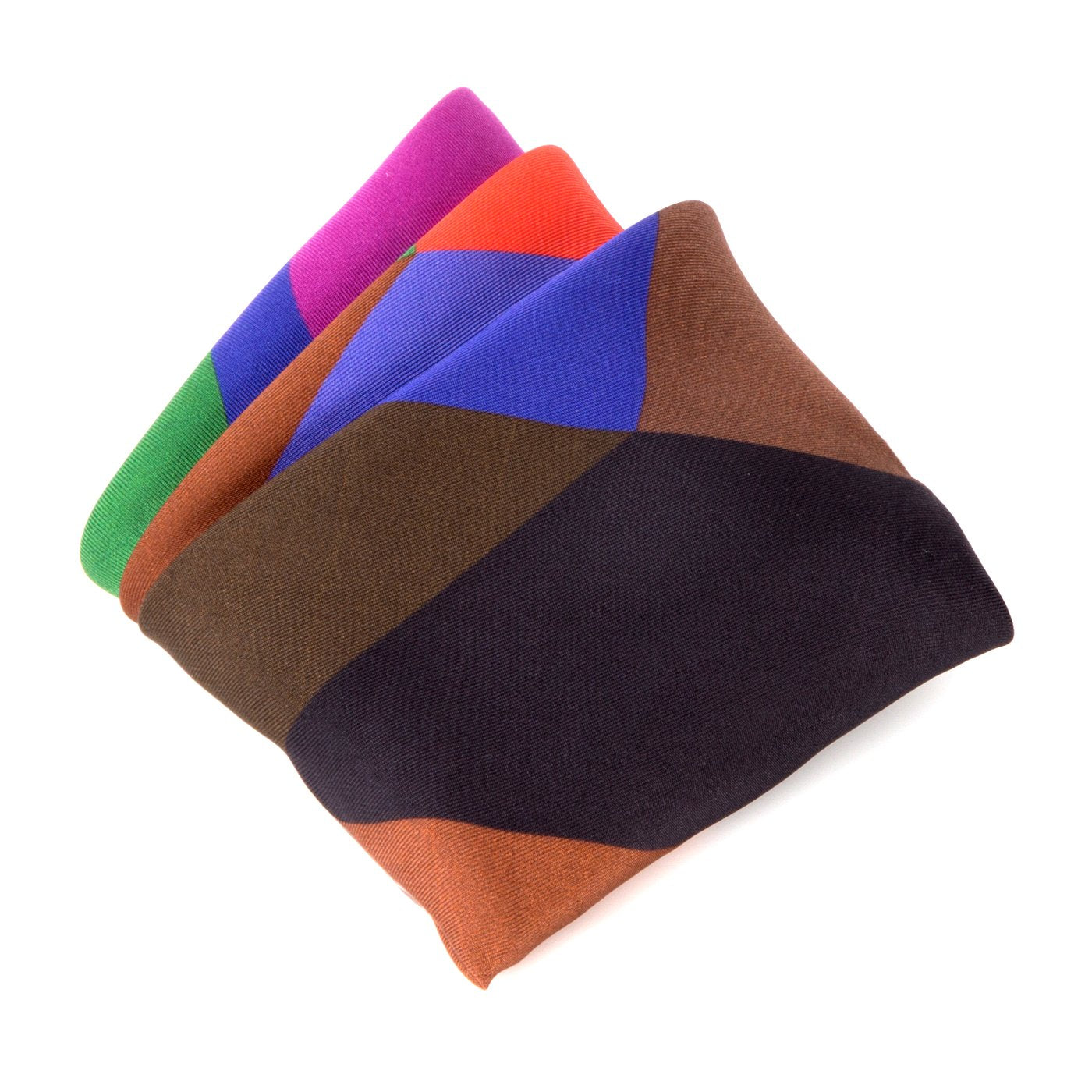 Multicolor Geo Puzzle Silk Pocket Square
