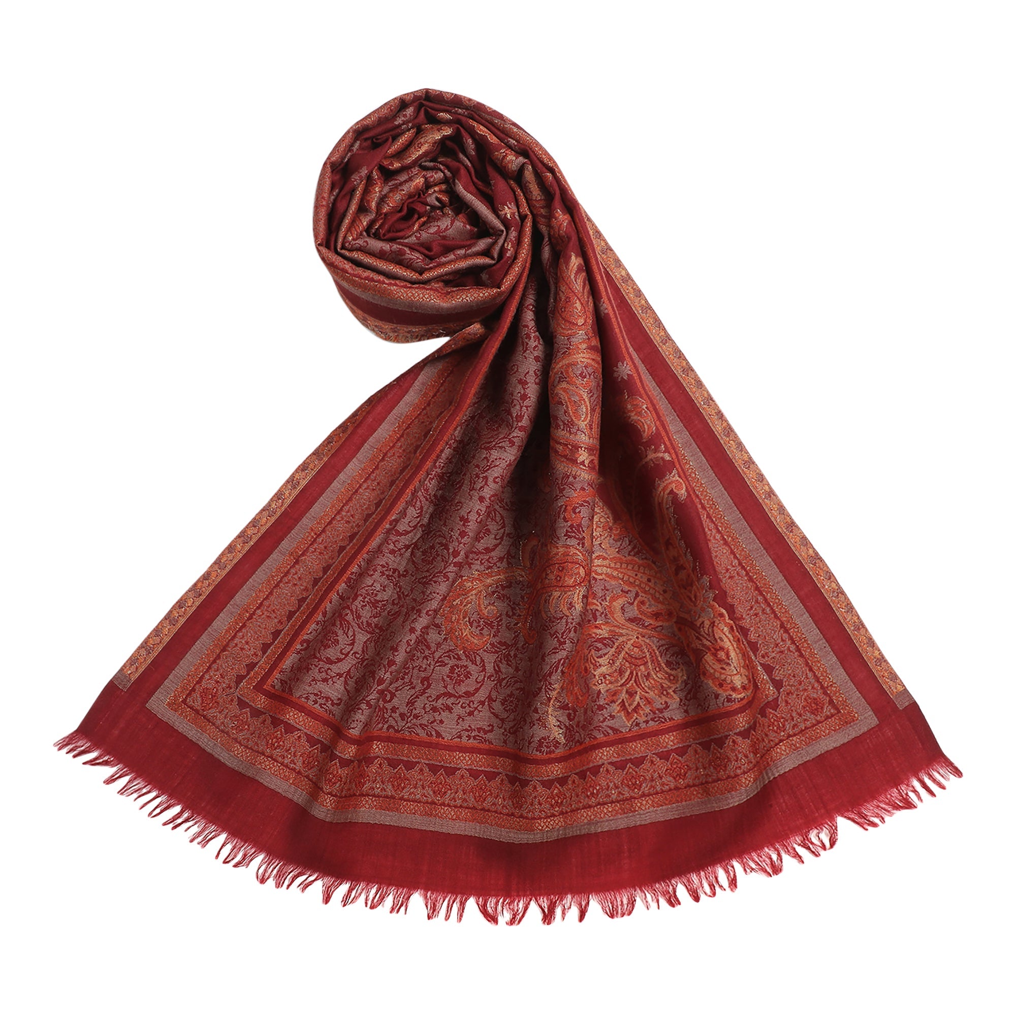Ozza Winter Woolen Woven Design Stole