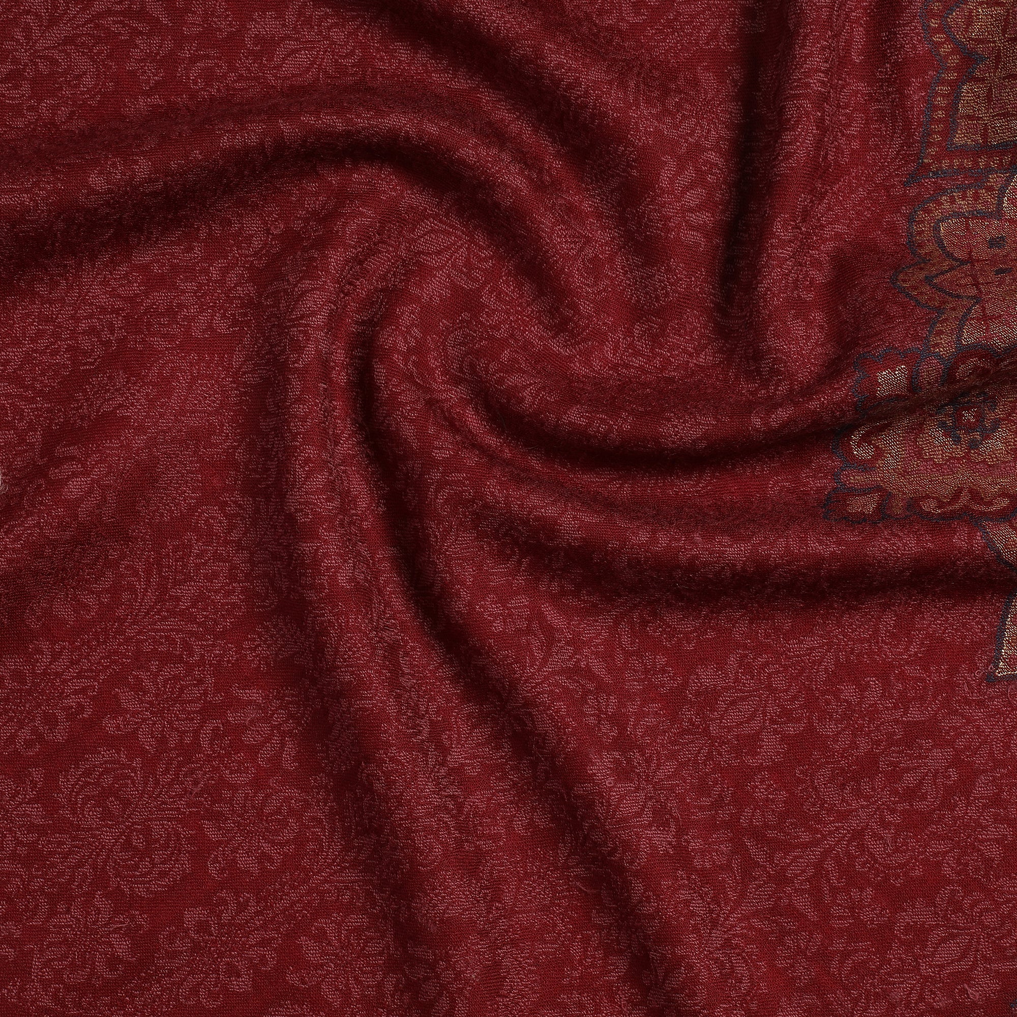 Rafat Gleaming Woven Design Wool Stole