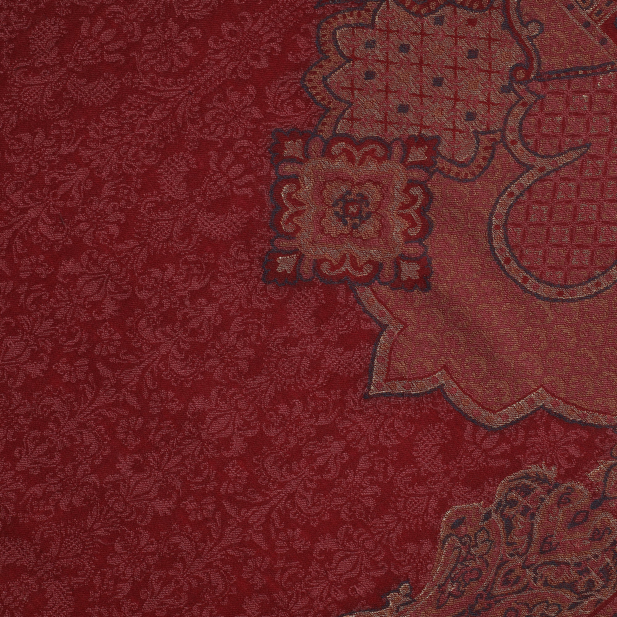 Rafat Gleaming Woven Design Wool Stole