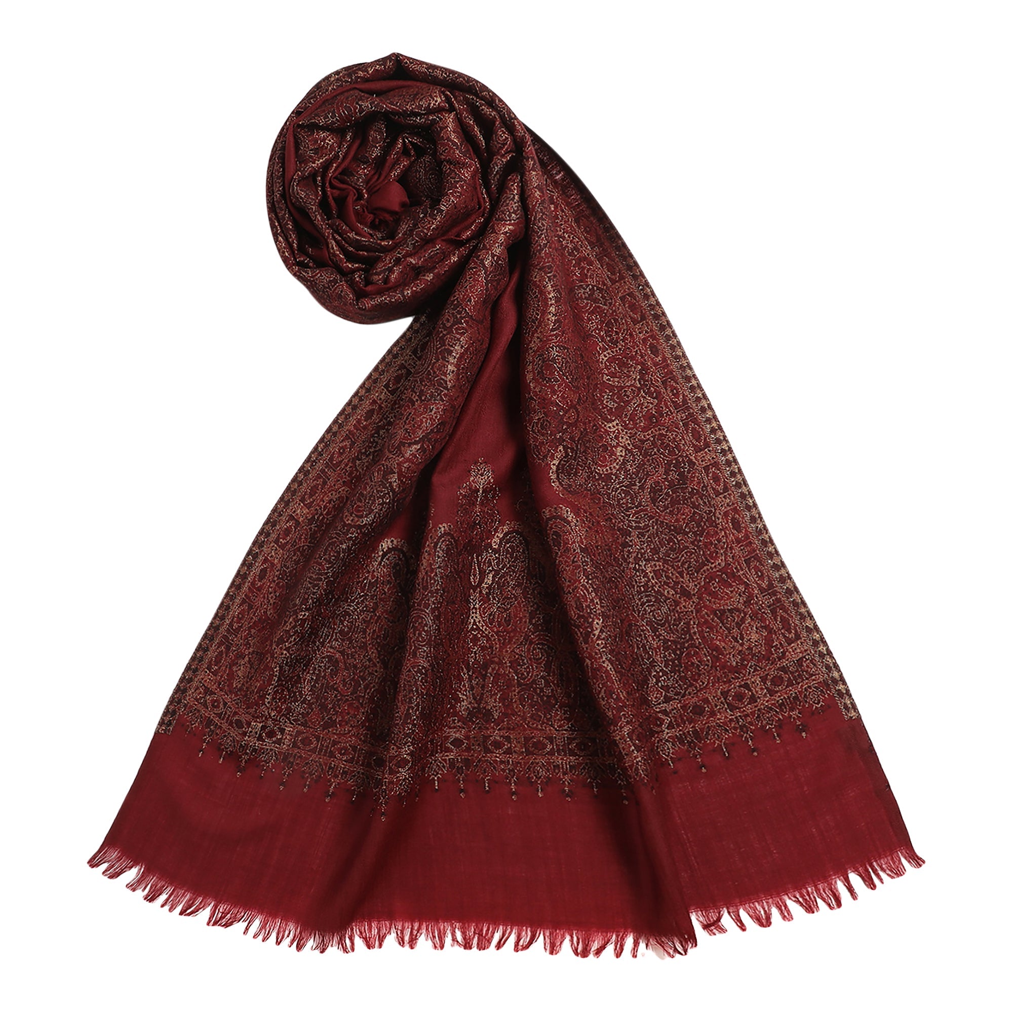 Saafia Warm Woolen Woven Design Stole