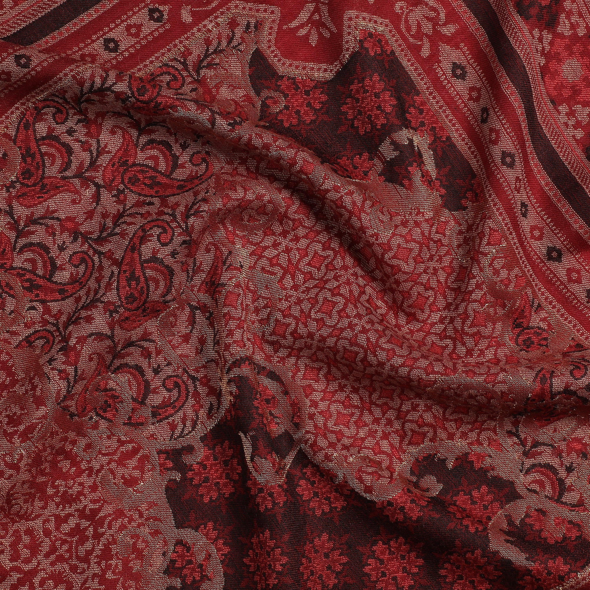 Shifa Sparkling Wool Woven Design Stole