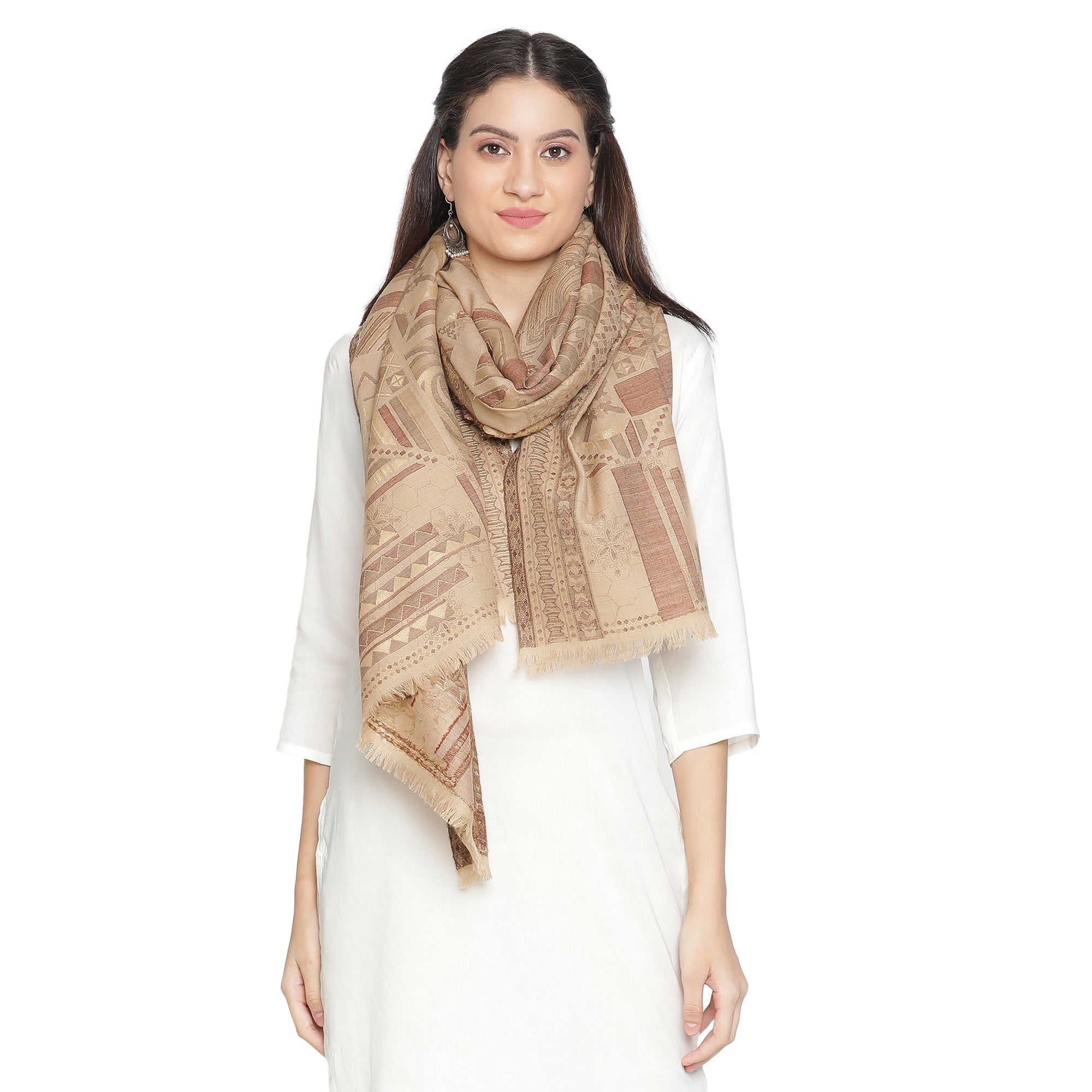 Tashi Woven Design Woolen Stole