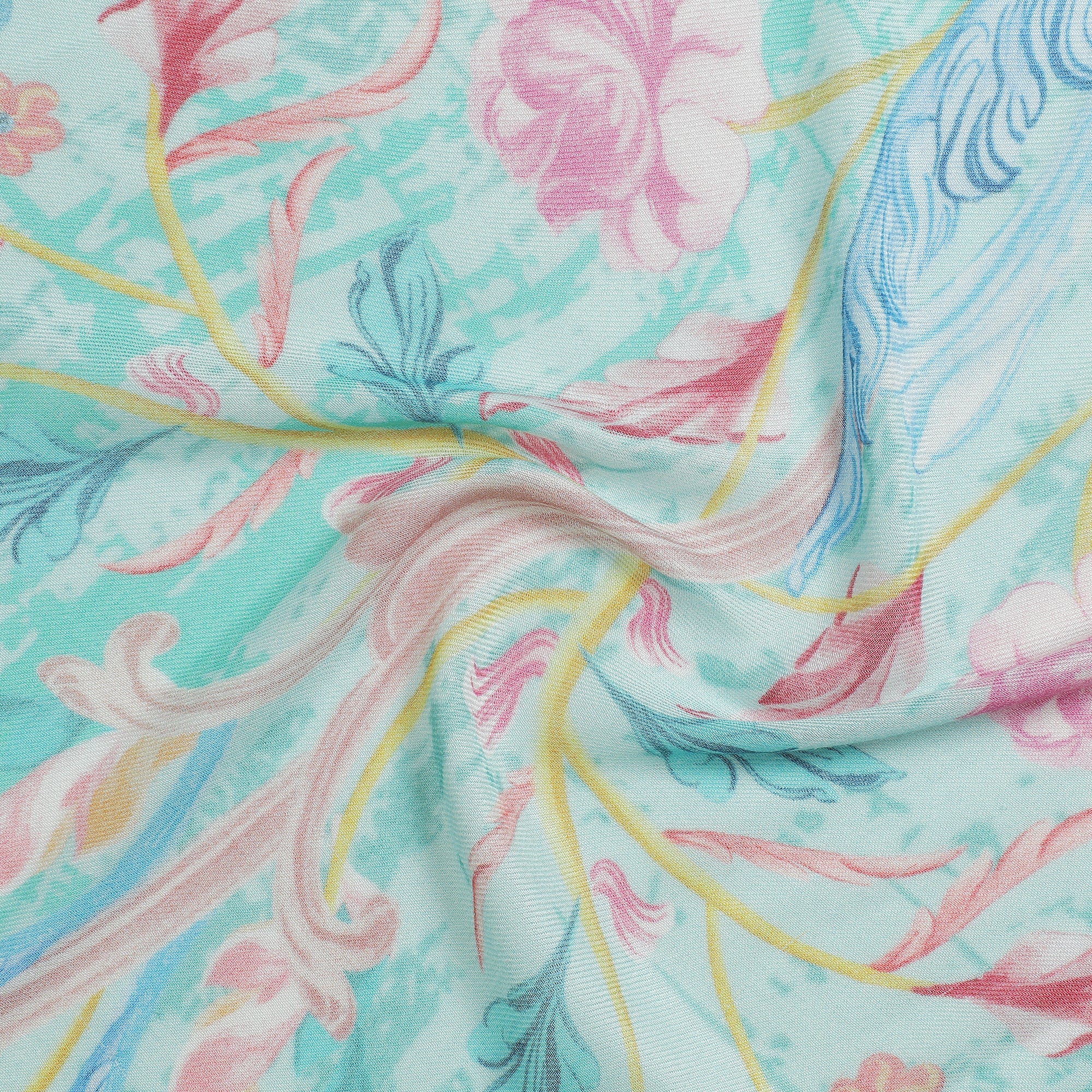 Raahi: Bliss Silk Modal Botanic Whispers Printed Stole