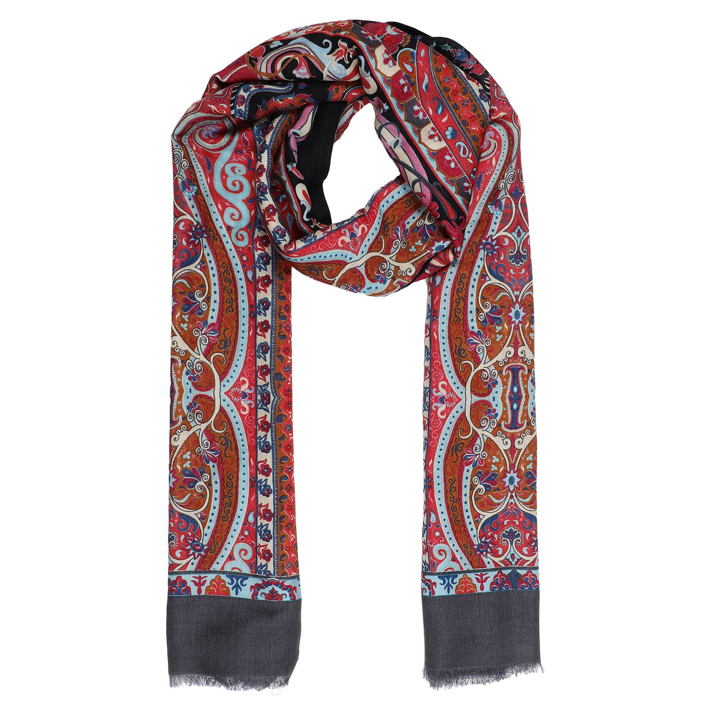 Black woolen stole for ladies - Shingora